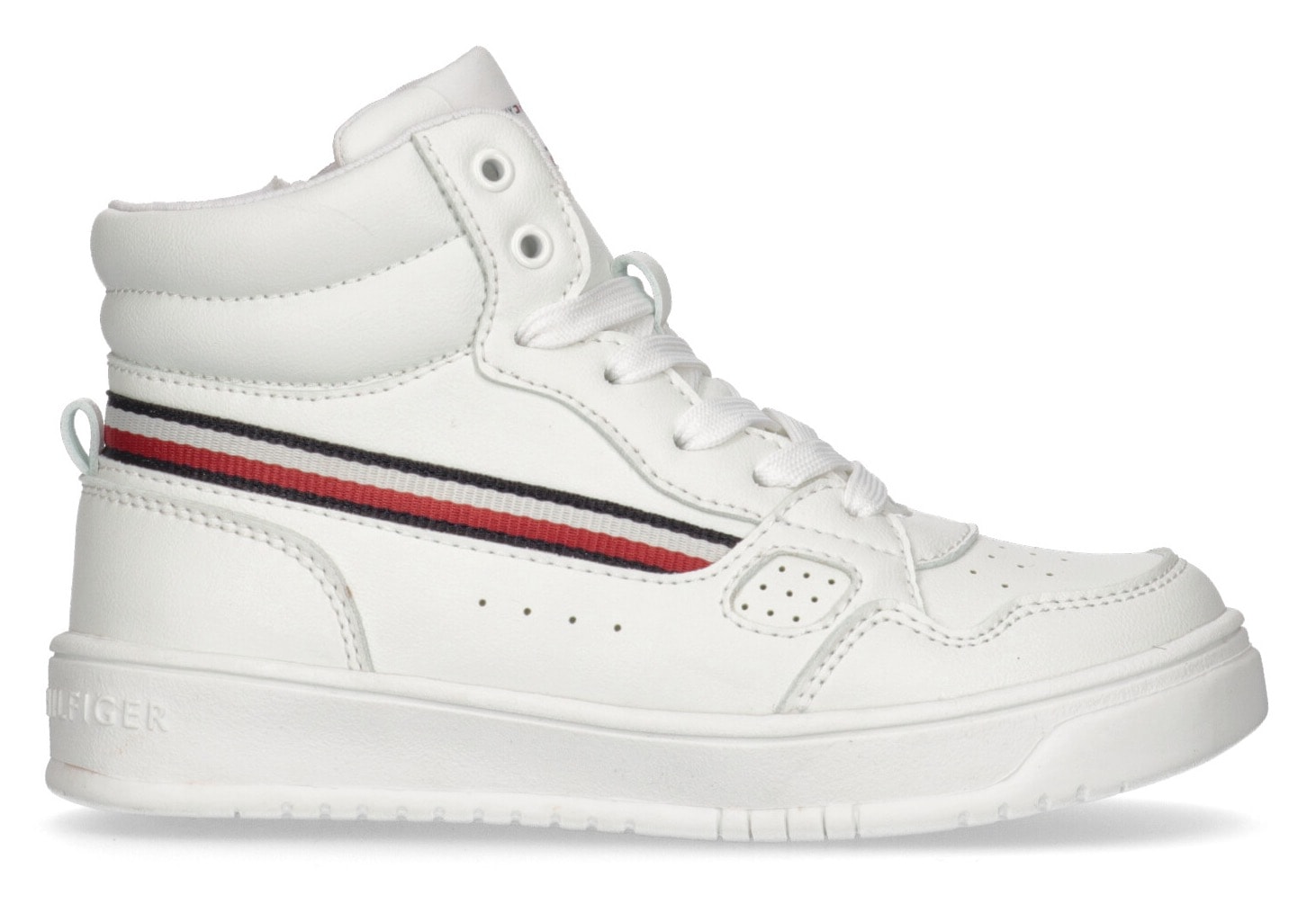 Tommy Hilfiger Sneaker TOP »STRIPES bestellen LACE-UP Textilband in mit Logofarben online SNEAKER«, HIGH