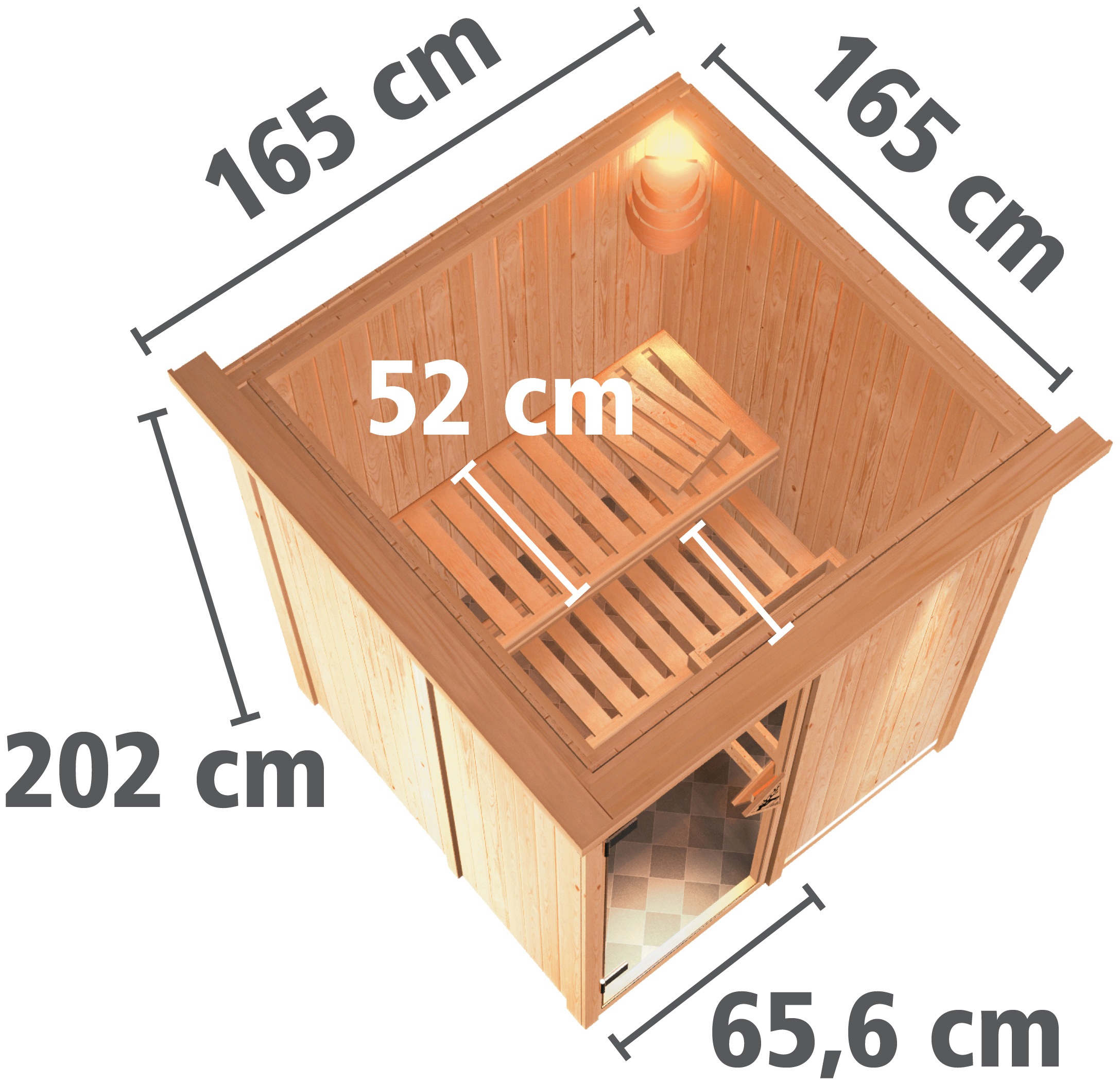 Karibu Sauna »Norin«, ohne Ofen