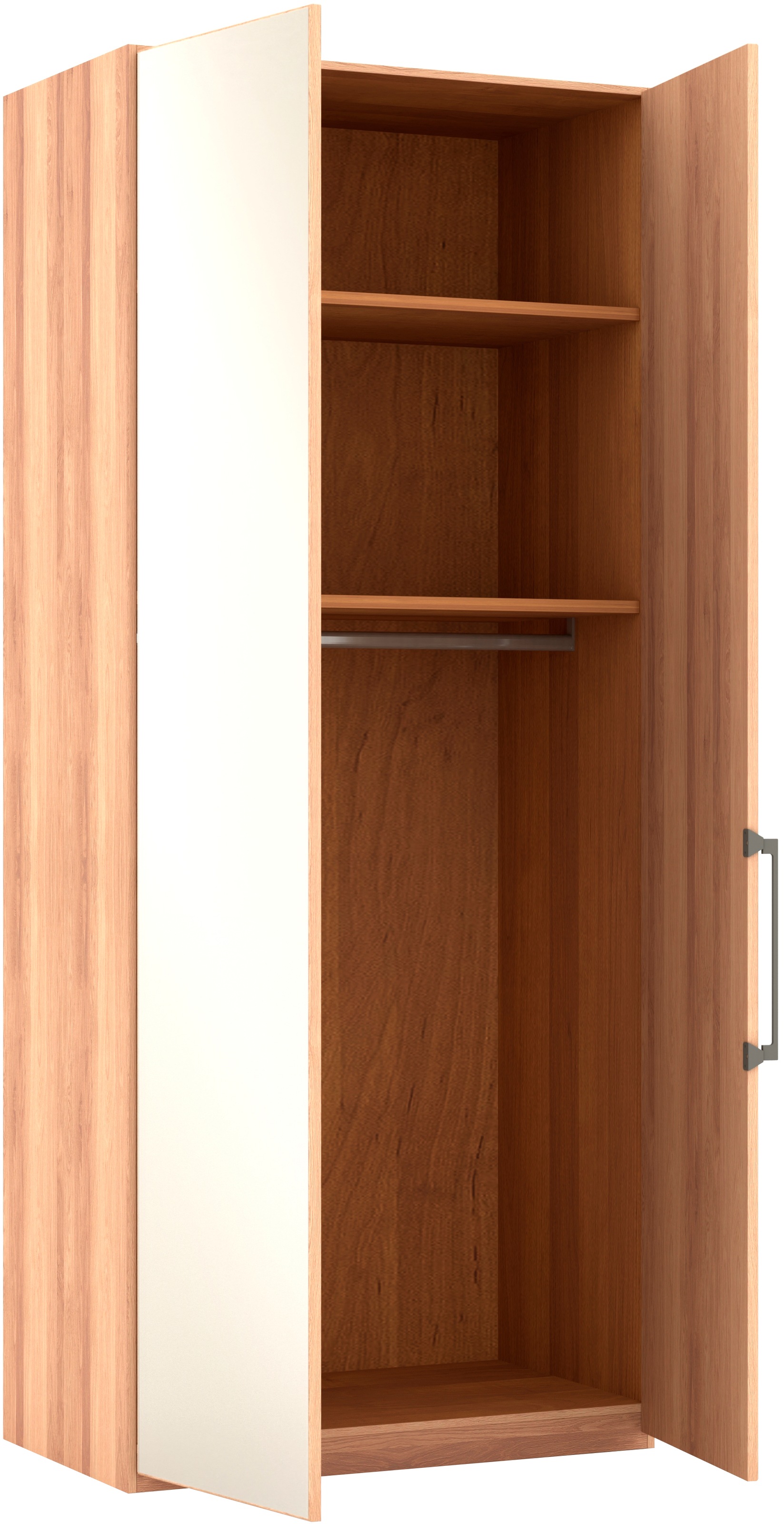 Musterring Drehtürenschrank »Sorrent, Kleiderschrank, Schrank, teilmassiv Eiche«, (mit Türdämpfern, in 5 Breiten & 2 Höhen, extra Böden, MADE IN GERMANY), Türen Eiche massiv oder als Parsol-Bronze-Spiegel, verschiedene Maße