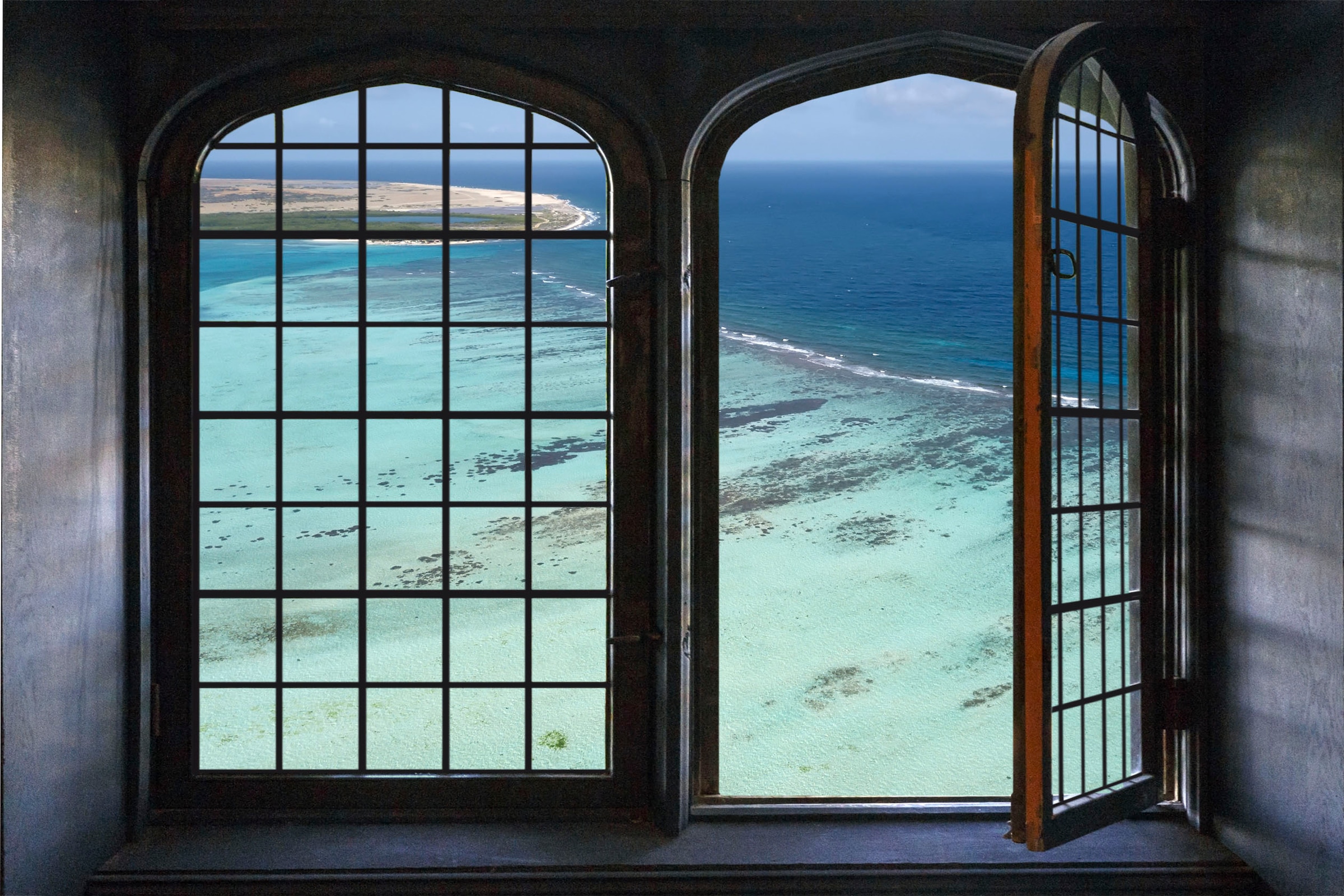 queence Wandsticker »Südsee« Wandsticker, Wandbild, selbstklebend, 3D, Fenster