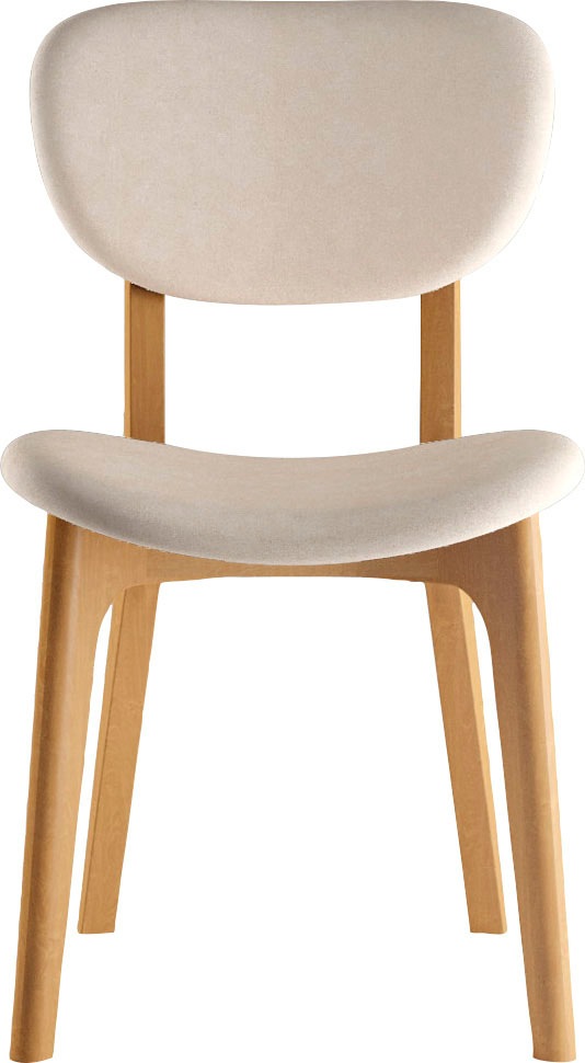 INOSIGN Stuhl »COZY Made in Italy«, (Set), 2 St., Microfaser, Gestell in Buche, Kirsch- oder Nussbaum, Massivholz, Design Stuhl