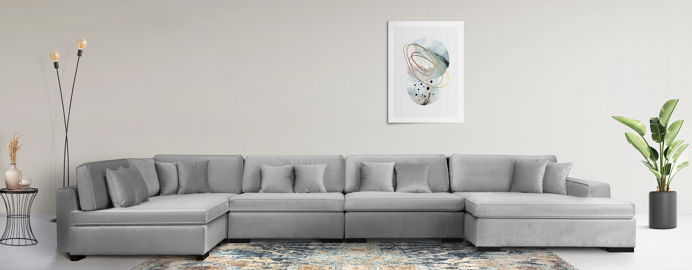 Home affaire Wohnlandschaft »Skara U-Form«, Lounge-Sofa mit Federkernpolste günstig online kaufen