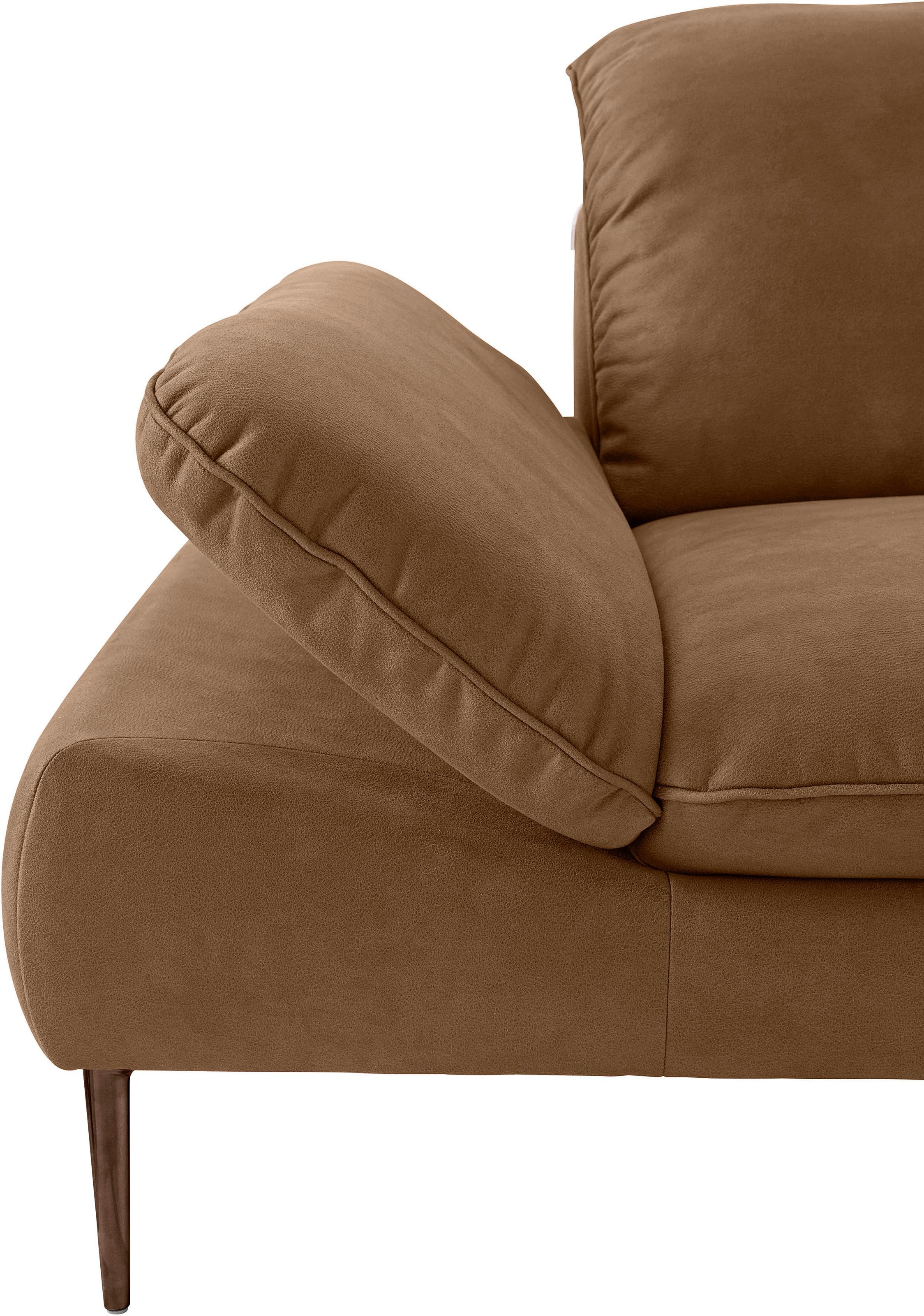 W.SCHILLIG Ecksofa »enjoy&MORE, Designsofa, bequem, elegant und zeitlos, L-Form«, Sitztiefenverstellung, Füße bronze pulverbeschichtet, Breite 340 cm