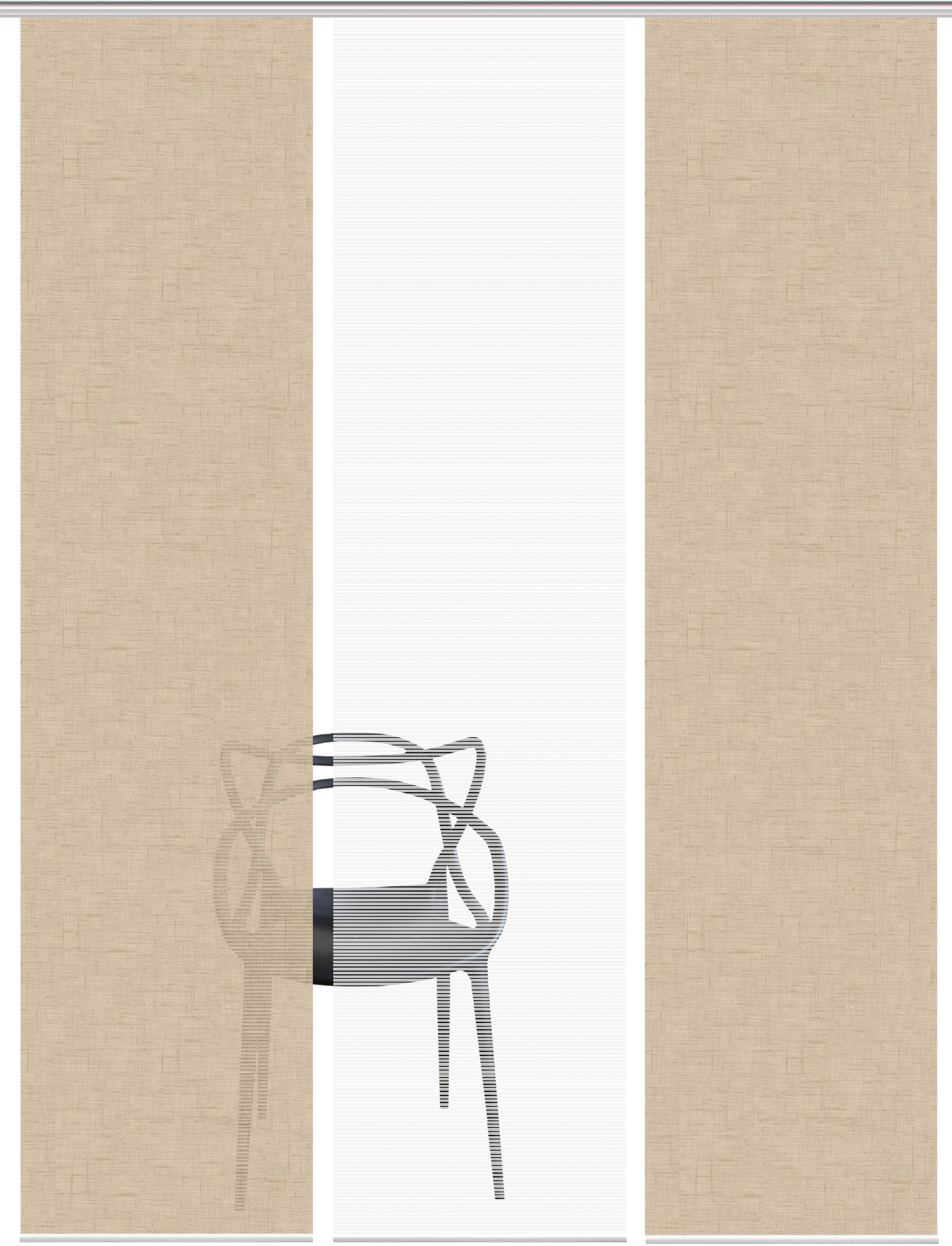 Vision S Schiebegardine »PIVE 3er SET« Paneelwagen 3 Stk. tlg. Schiebevorhang Digidruck 3er Set PIVE