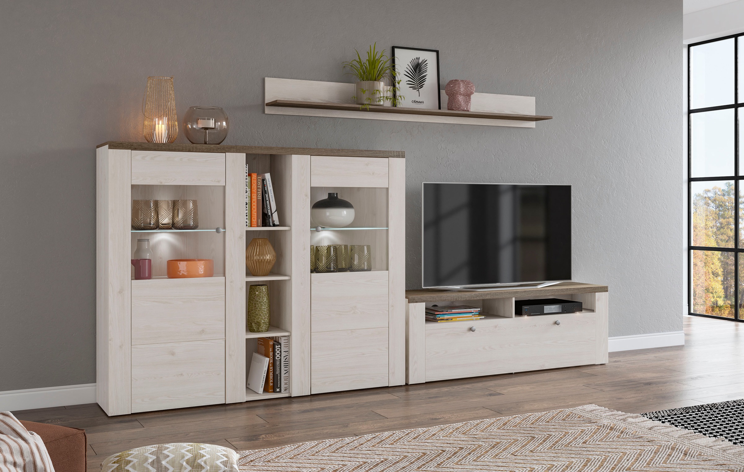 Home affaire Wohnwand »Larona, Wohnwand, Set 3 teilig,«, (3 St.), bestehend günstig online kaufen