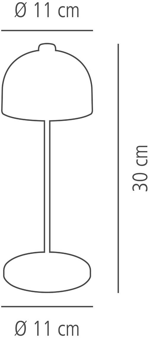 APS LED Tischleuchte »"JOSEF" Kabellose USB-C Tischleuchte«, 1 flammig, Leuchtmittel LED-Modul | LED fest integriert, Spritzwasssergeschützt IP 54, inkl. Dockinstation und Fernbedienung