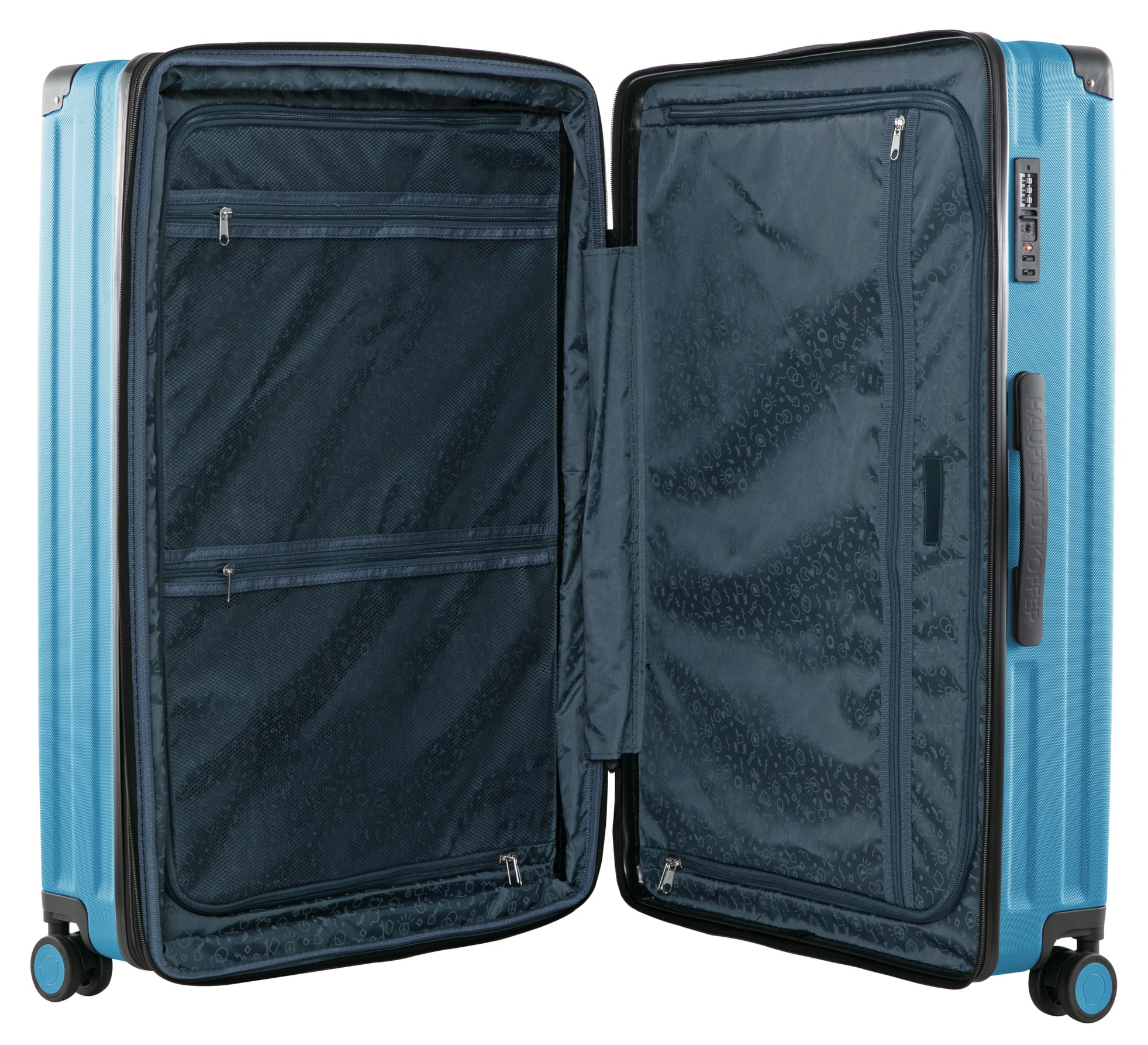 Hauptstadtkoffer Hartschalen-Trolley »Q-Damm, verschiedene Farben und Größen«, 4 Rollen, Hartschalenkoffer Reisekoffer Trolley mit TSA-Schloss