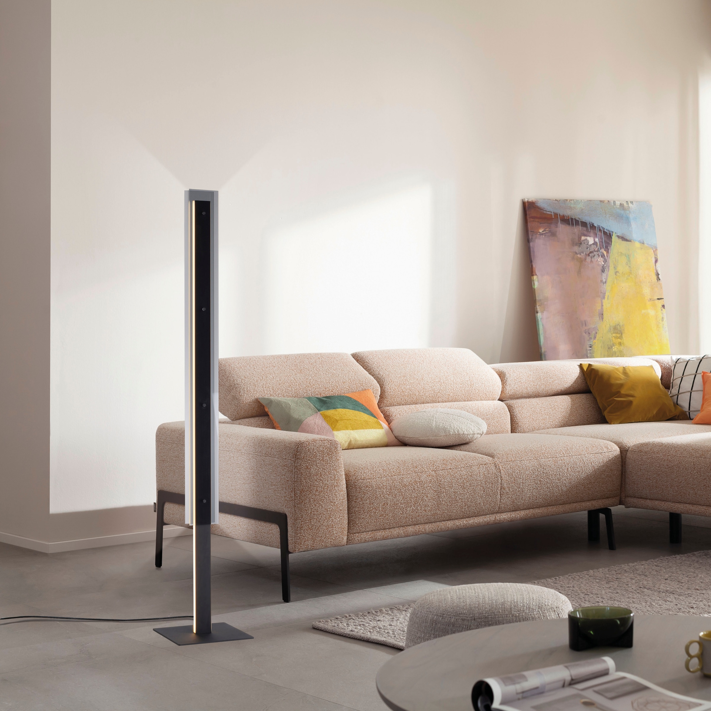 SCHÖNER WOHNEN-Kollektion LED Stehlampe »LENA« LED-Board 1 Stk. Warmweiß SCHÖNER WOHNEN Kollektion, Schnurdimmer, Memoryfunktion