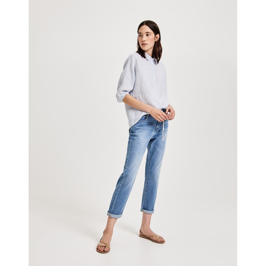 OPUS Boyfriend-Jeans »Louis«, (2 tlg., mit Bindeband), mit Kordelzug