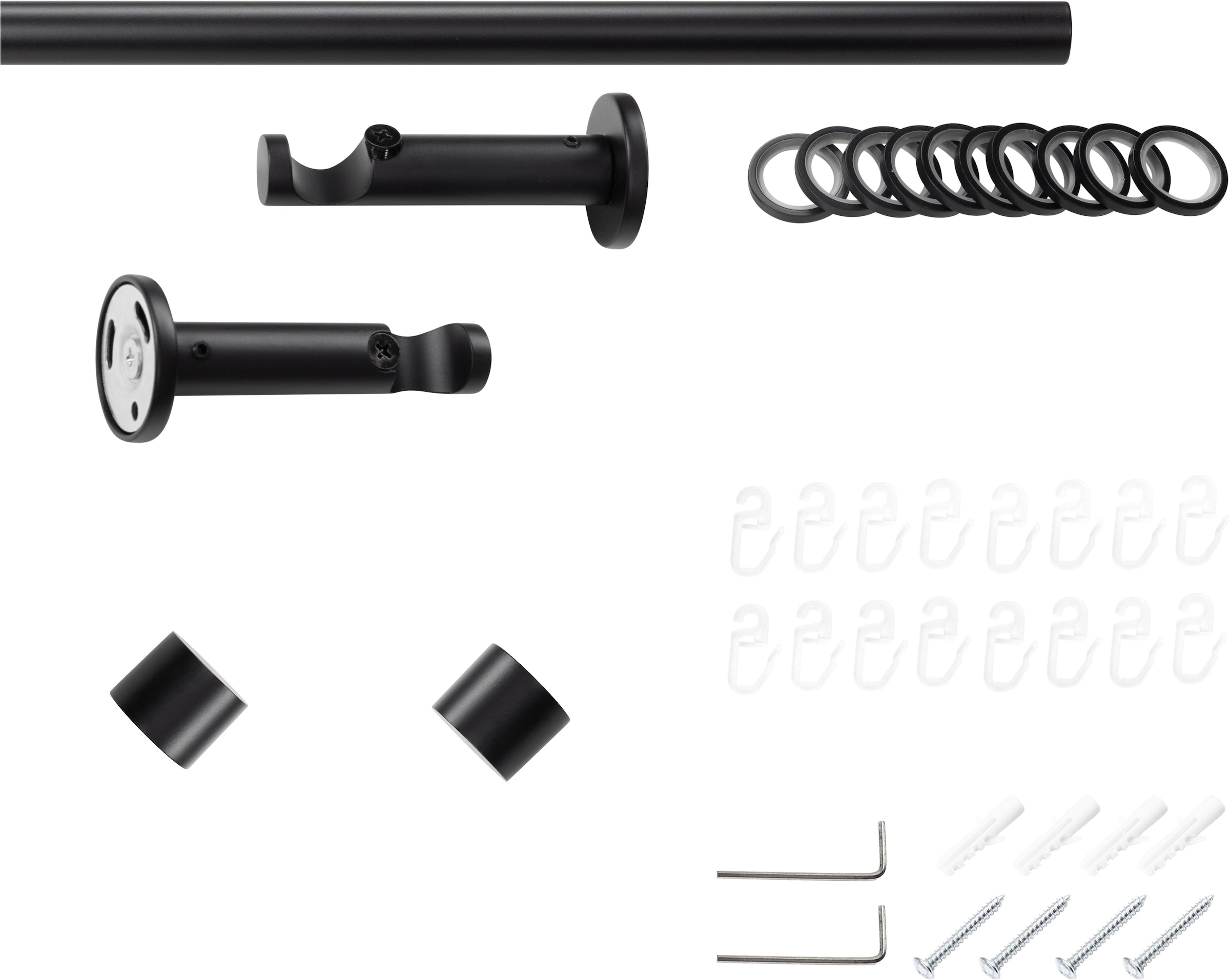 SN DECO GROUP Gardinenstange Ø 19 mm 1 läufig-läufig Fixmaß;kürzbar