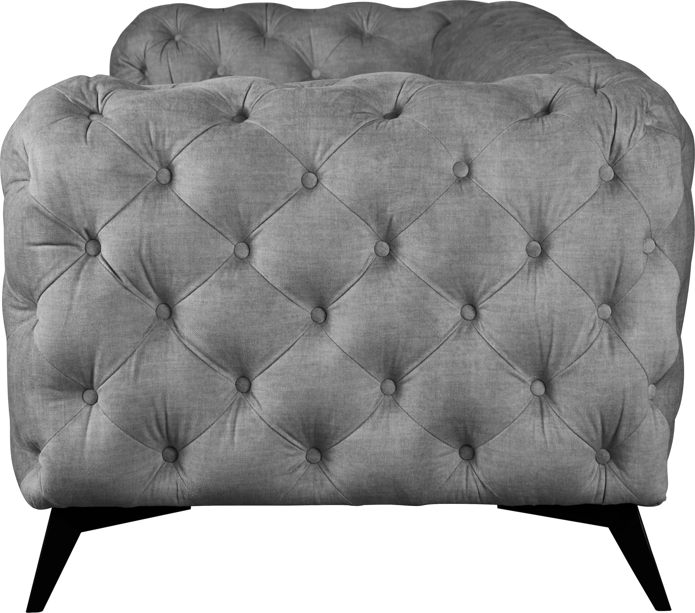 Leonique Chesterfield-Sofa »Glynis«, aufwändige Knopfheftung, moderne Chesterfield Optik, Fußfarbe wählbar