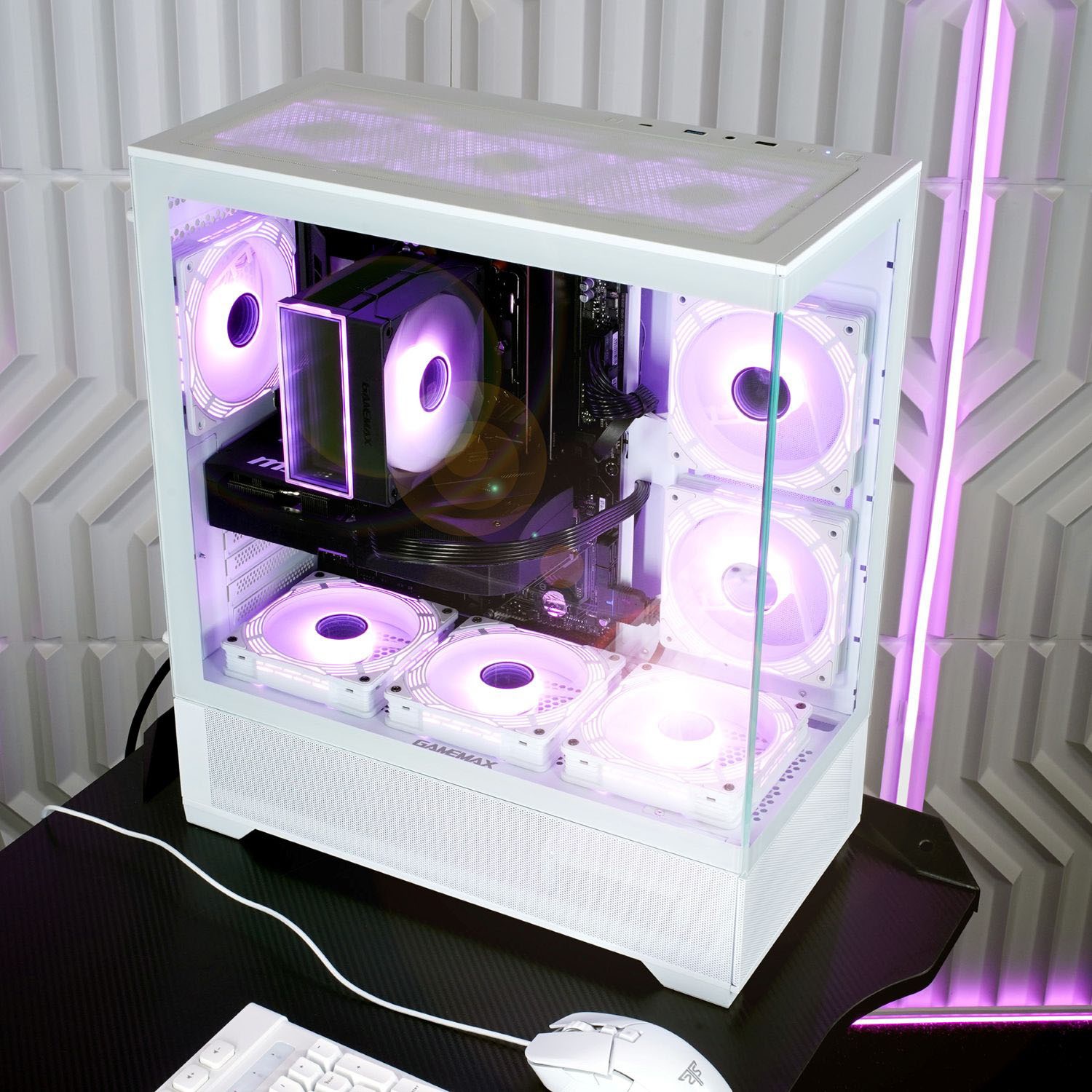 GAMEMAX Gaming-PC »Vista AW 8207 AMD Ryzen 5 7500F 32GB DDR5 1TB SSD RX 9070« Windows 11, DDR5 RAM