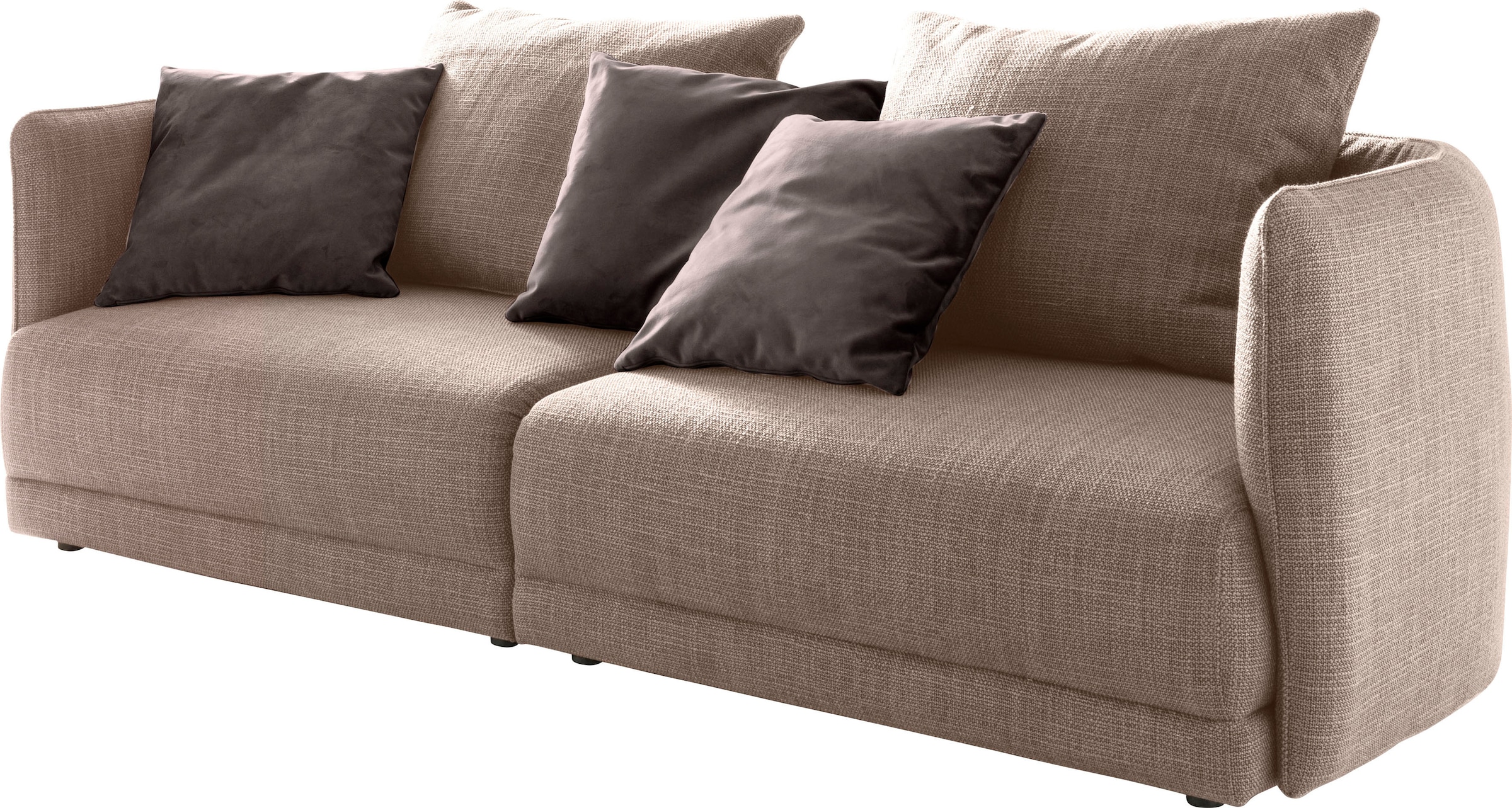 designwerk Big-Sofa »New York, Design trifft hohen Sitzkomfort,«, Breite 253 cm, mit schmaler Arm- und Rückenlehne