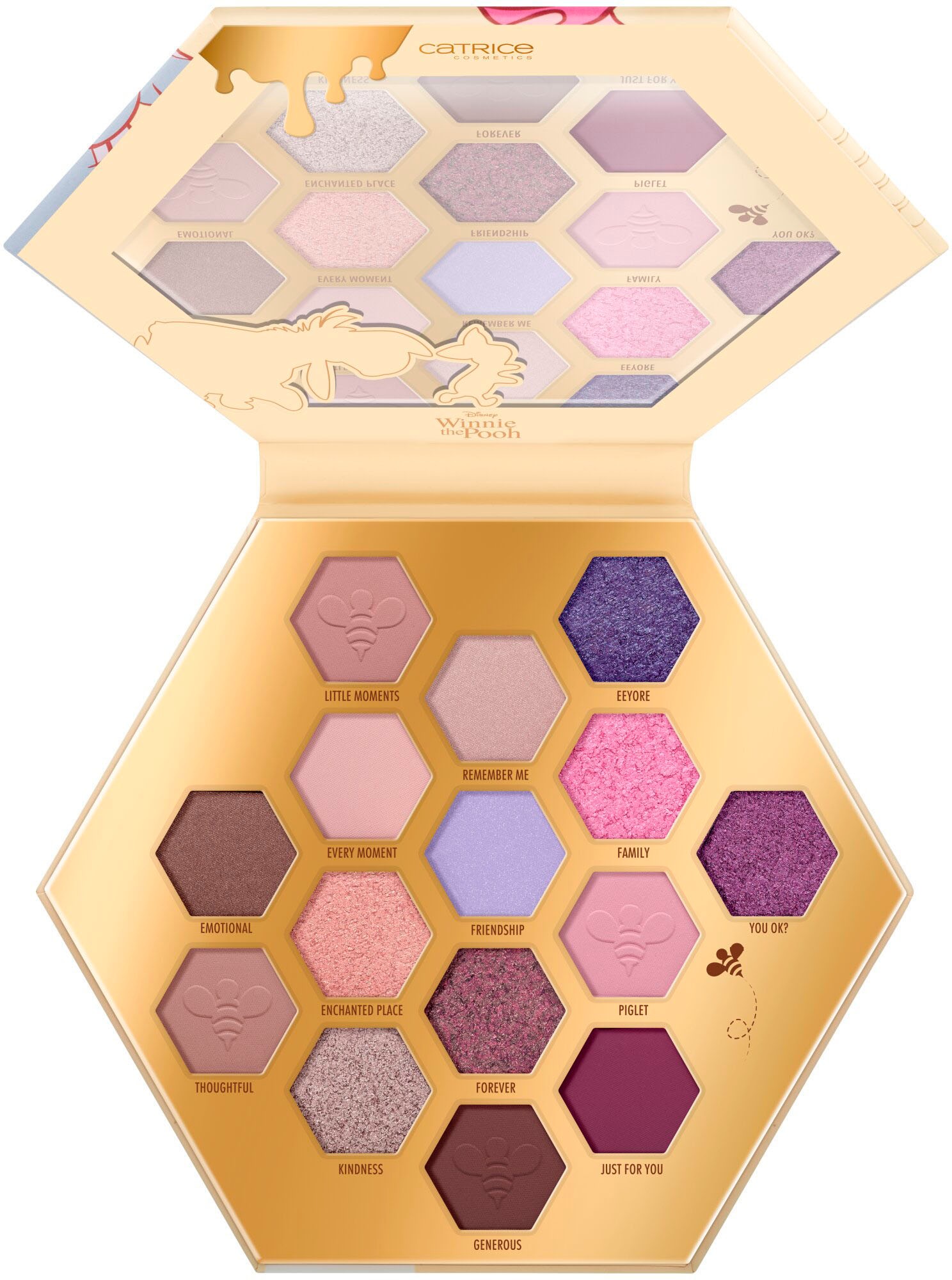 Catrice Lidschatten-Palette »Disney Winnie the Pooh Eyeshadow Palette«, Augen-Make-Up mit 15 abgestimmten Shades, vegan