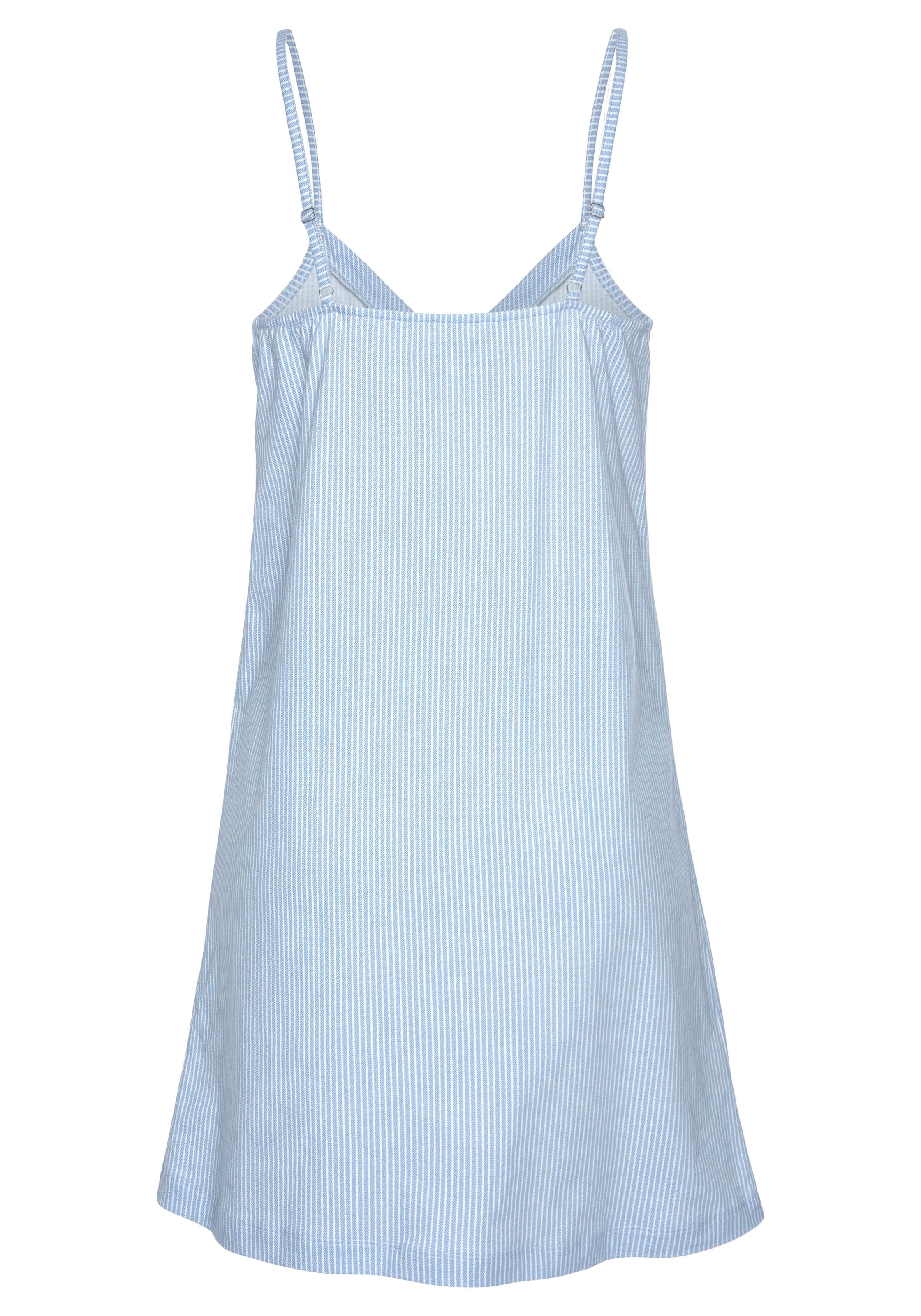 Vivance Dreams Negligé mit feinem Karo-Muster und Häkelkante