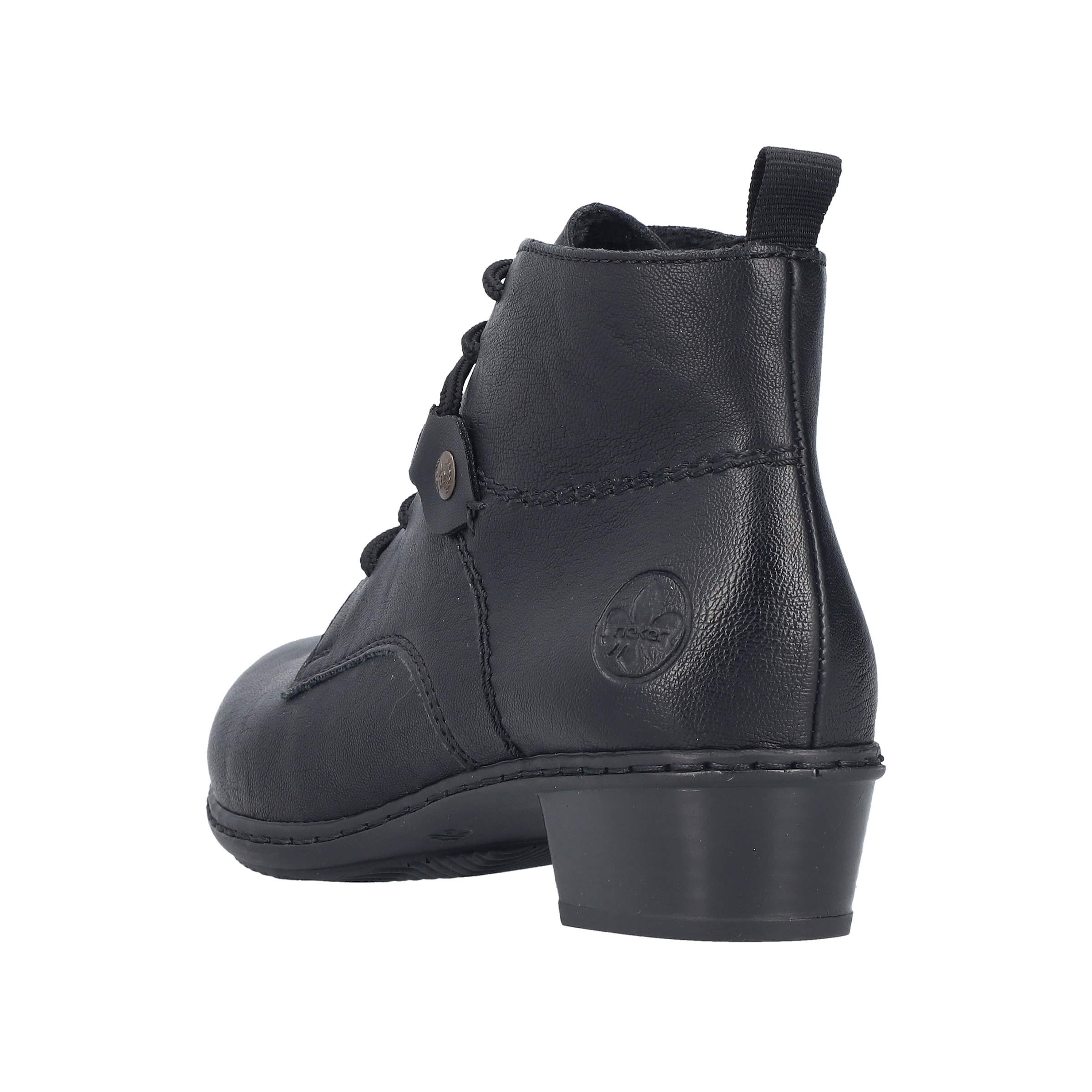Rieker Schnürstiefelette  Schnürboots, Blockabsatz, mit Logoprägung an der Ferse