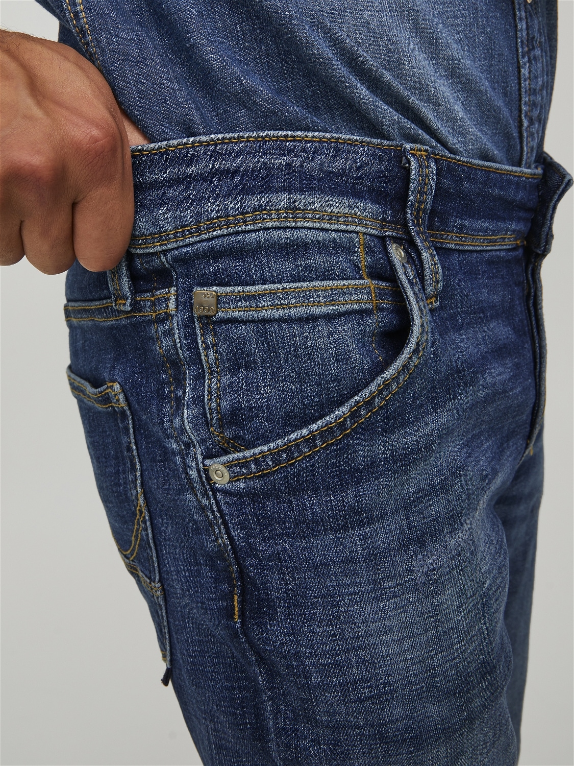 Jack & Jones Slim-fit-Jeans »JJIGLENN – Slim-Fit-Jeans mit niedriger Leibhöhe« Used, modisch, slim fit, Denim/Jeans