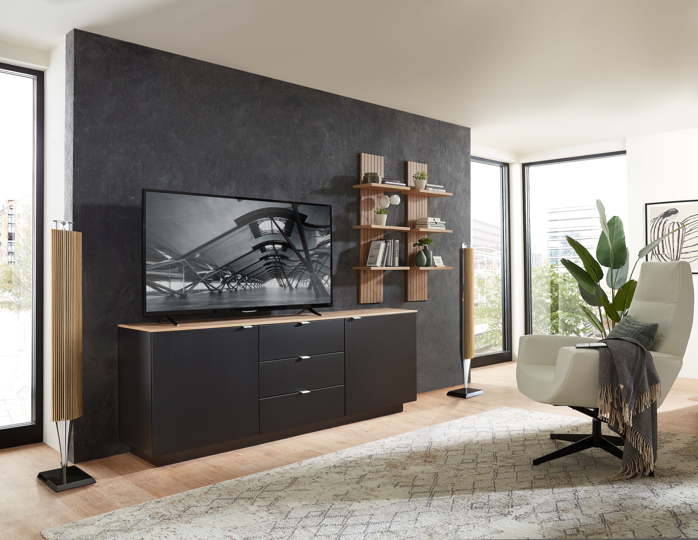 Innostyle Wandregal »Core, Wandpaneel Maße B/H/T 38x120x22 cm«, (1 St.), Wandpaneel mit 3 Böden
