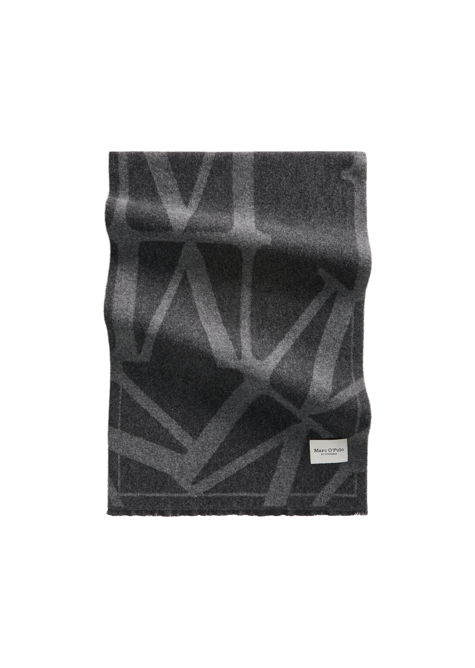 Marc O'Polo Wollschal mit auffälligem Allover-Monogramm-Design