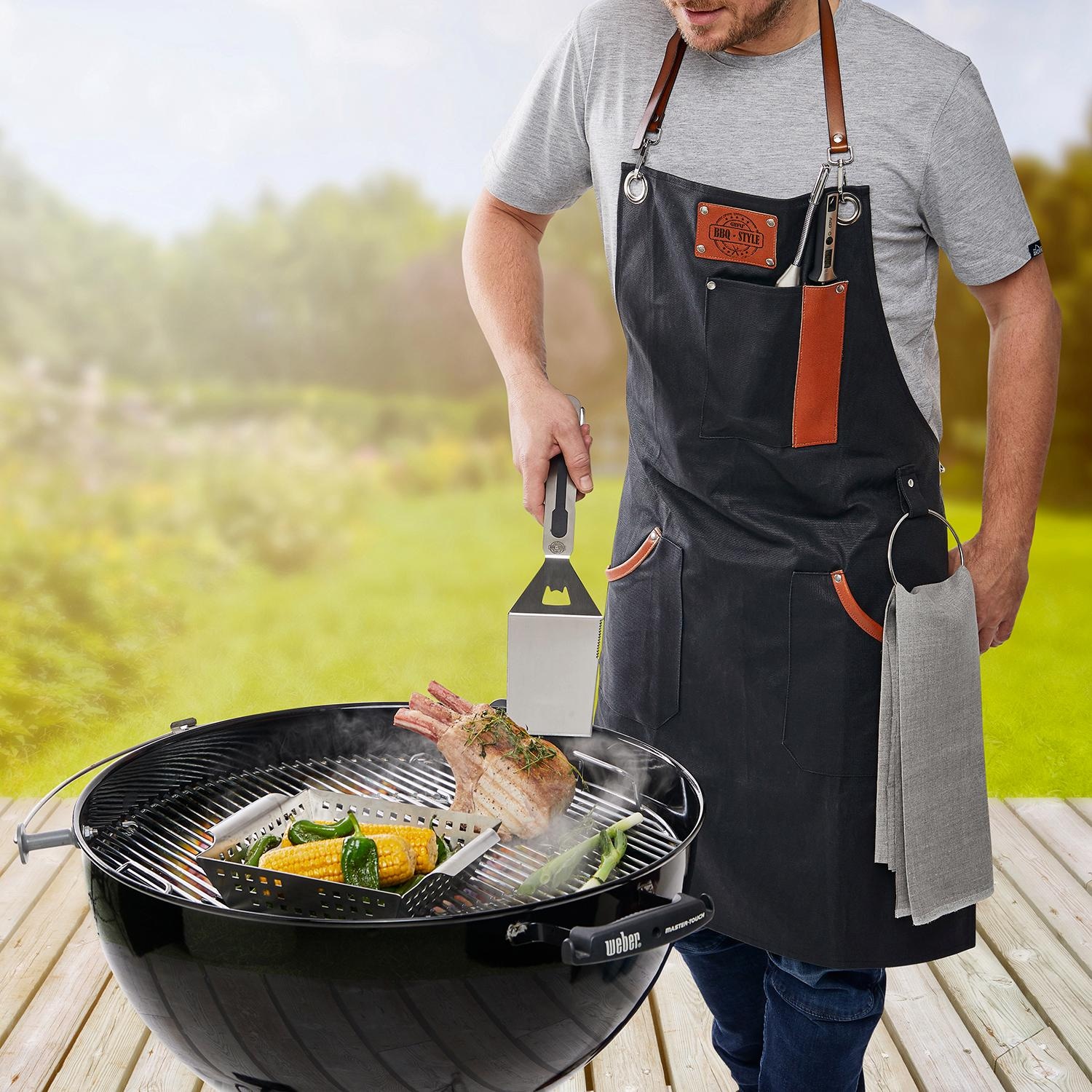 GEFU Grillschürze »BBQ«, Lederapplikation günstig online kaufen