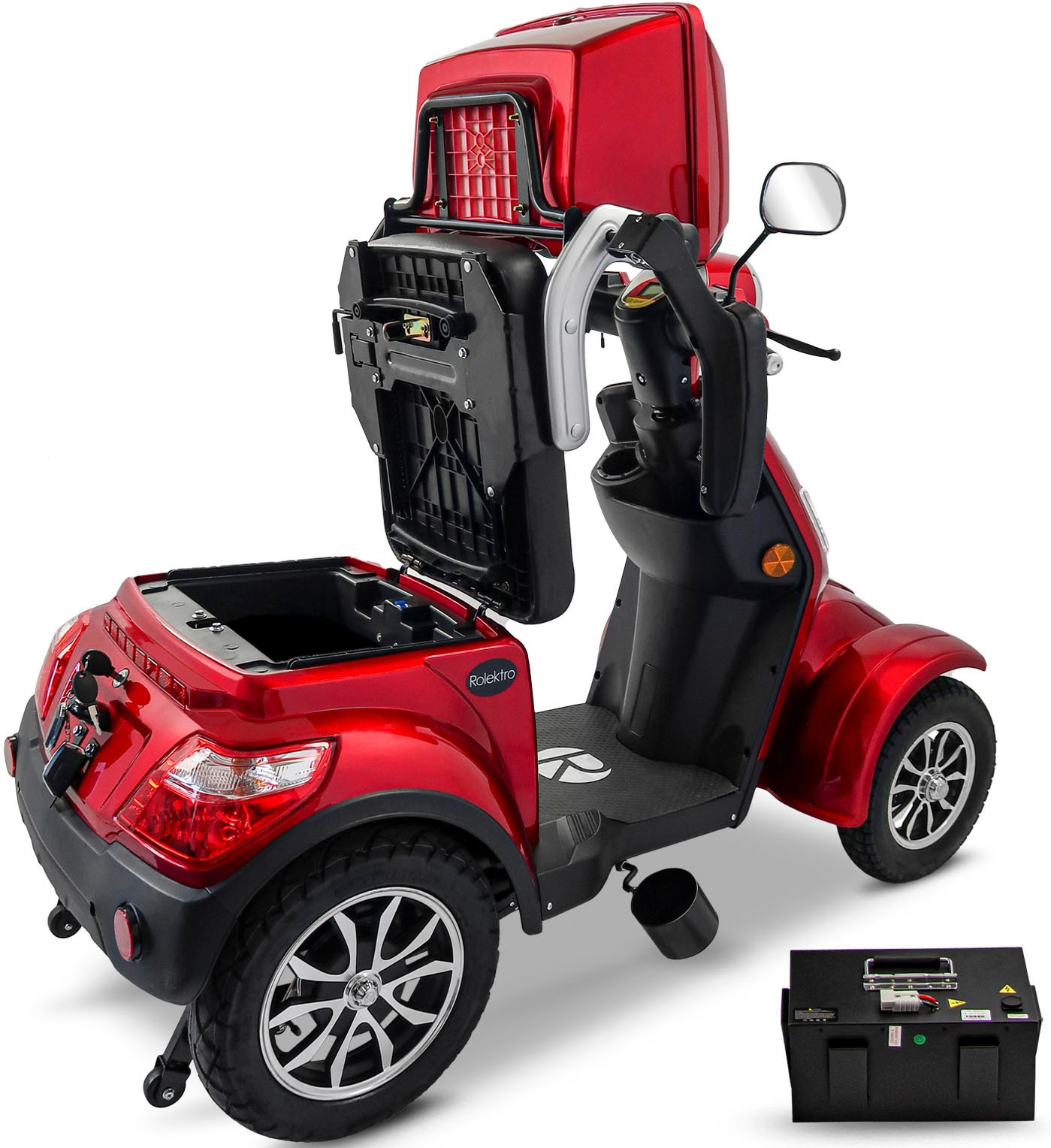 Rolektro Elektromobil »Rolektro E-Quad 15 V.3 Lithium«, (mit Topcase)