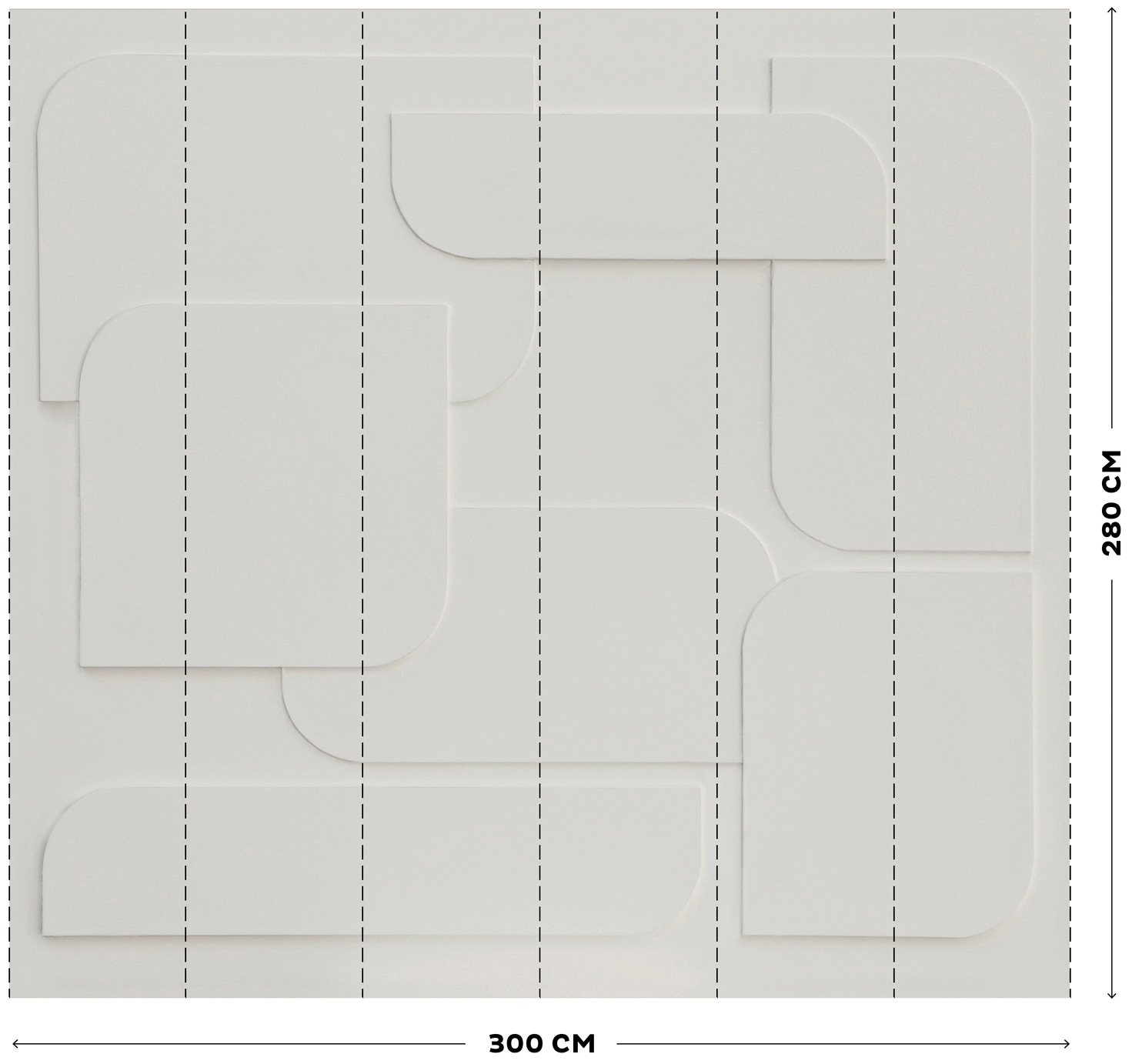 vtwonen Fototapete »Soft 3D Light Grey«, animal print, 280x300 cm
