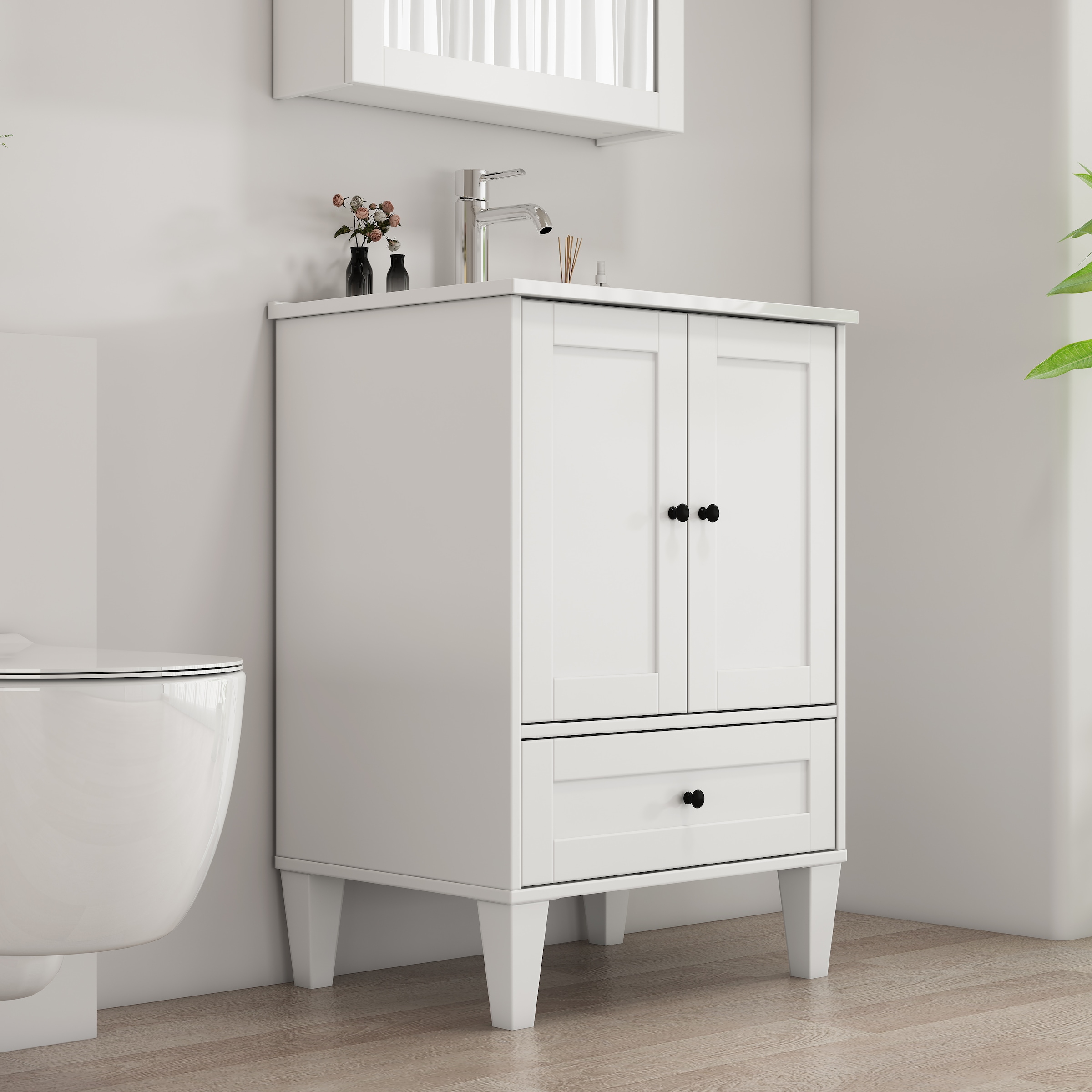 welltime Waschtisch »Amsterdam« Badmöbel inkl. Keramikwaschbecken, in versc günstig online kaufen