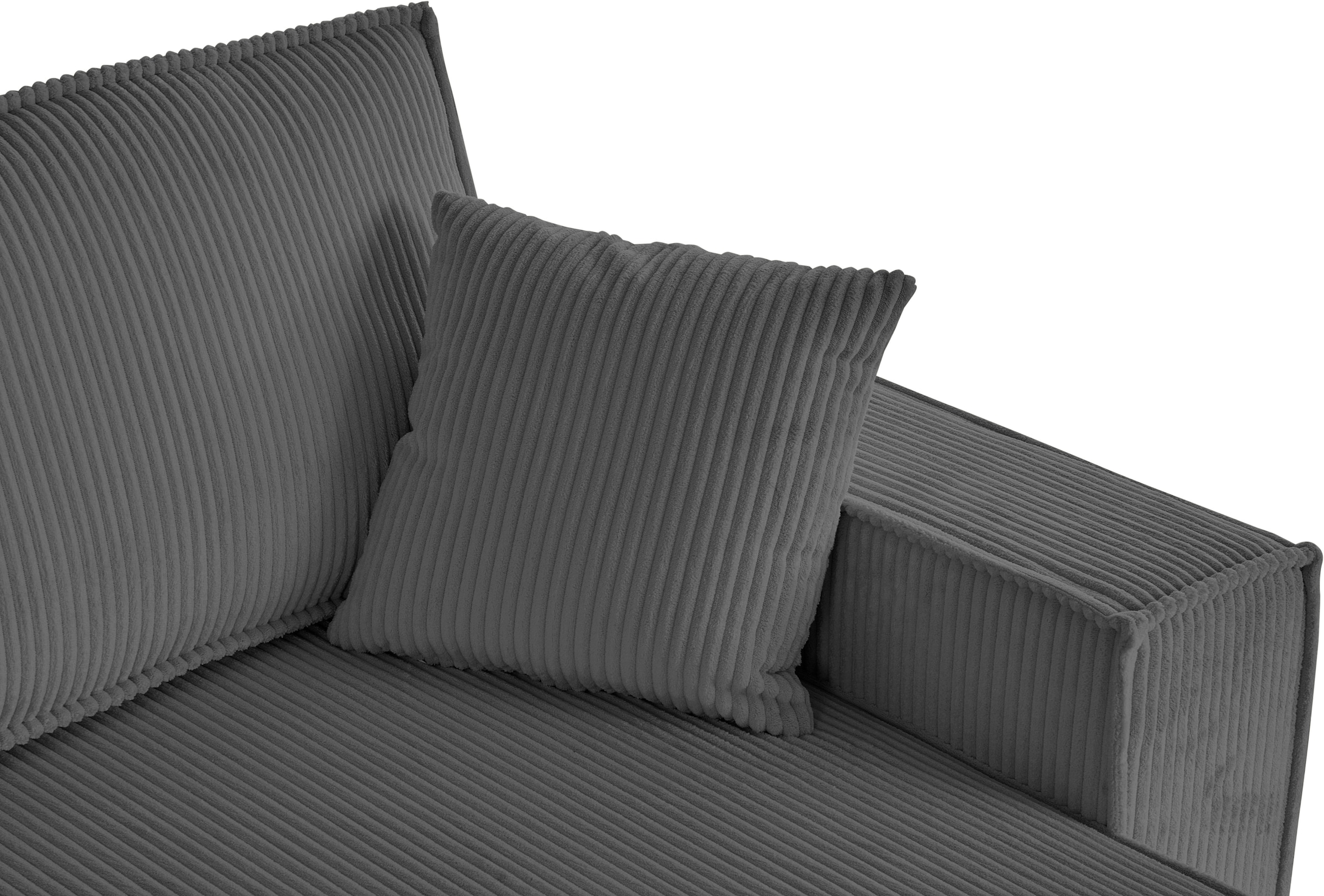 OTTO home Wohnlandschaft »Cassi, 311 cm, U-Form, Schlafsofa, Dauerschläfer, Boxspringfederung«, Schlaffunktion (133/270cm), Bettkasten, Seitentaschen, Cord-Bezug