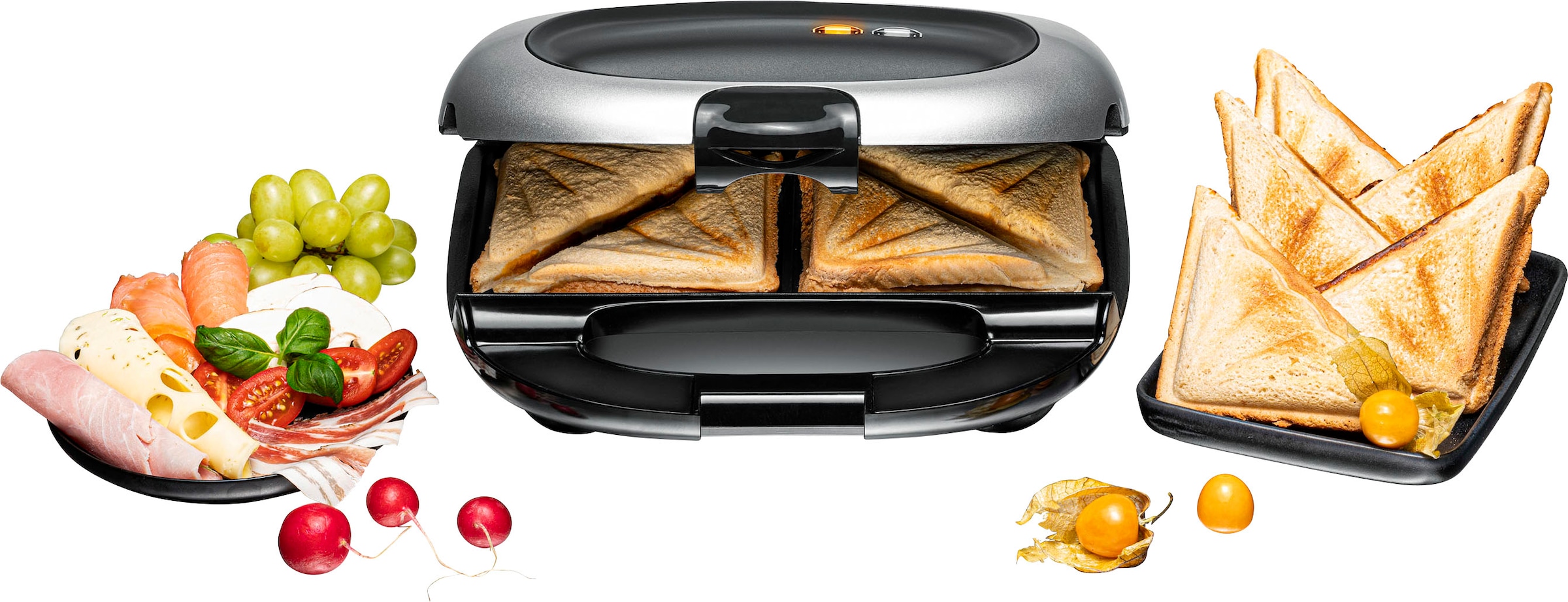 Rommelsbacher Sandwichmaker »ST 1000«, 950 W, für 2 American XL Toasts (ca. 12 x 12 cm)