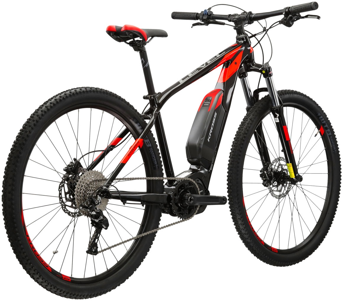 Kross E-Bike »E-MTB Level Boost 1.0 418 29 Zoll schwarz«, 10 Gang, Shimano, DEORE M6000, Mittelmotor 250 W, Pedelec, Elektrofahrrad für Damen und Herren