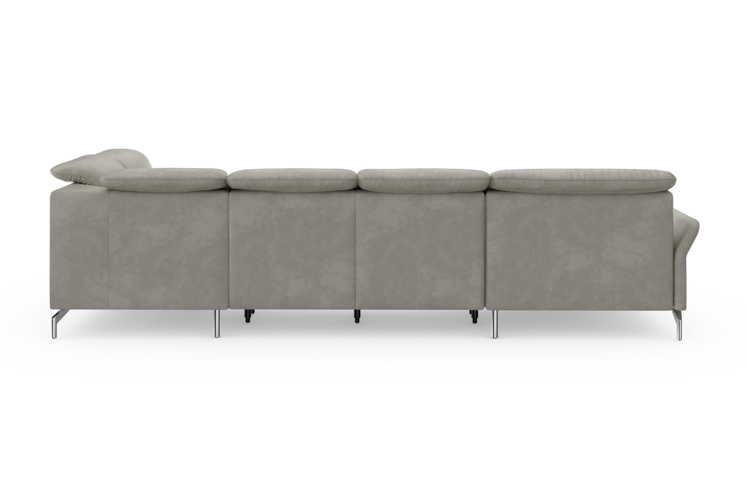 sit&more Wohnlandschaft »Fashion U-Form«, wahlweise mit Kopfteilverstellung, Vorziehsitz, motorisch, Nickelfüße