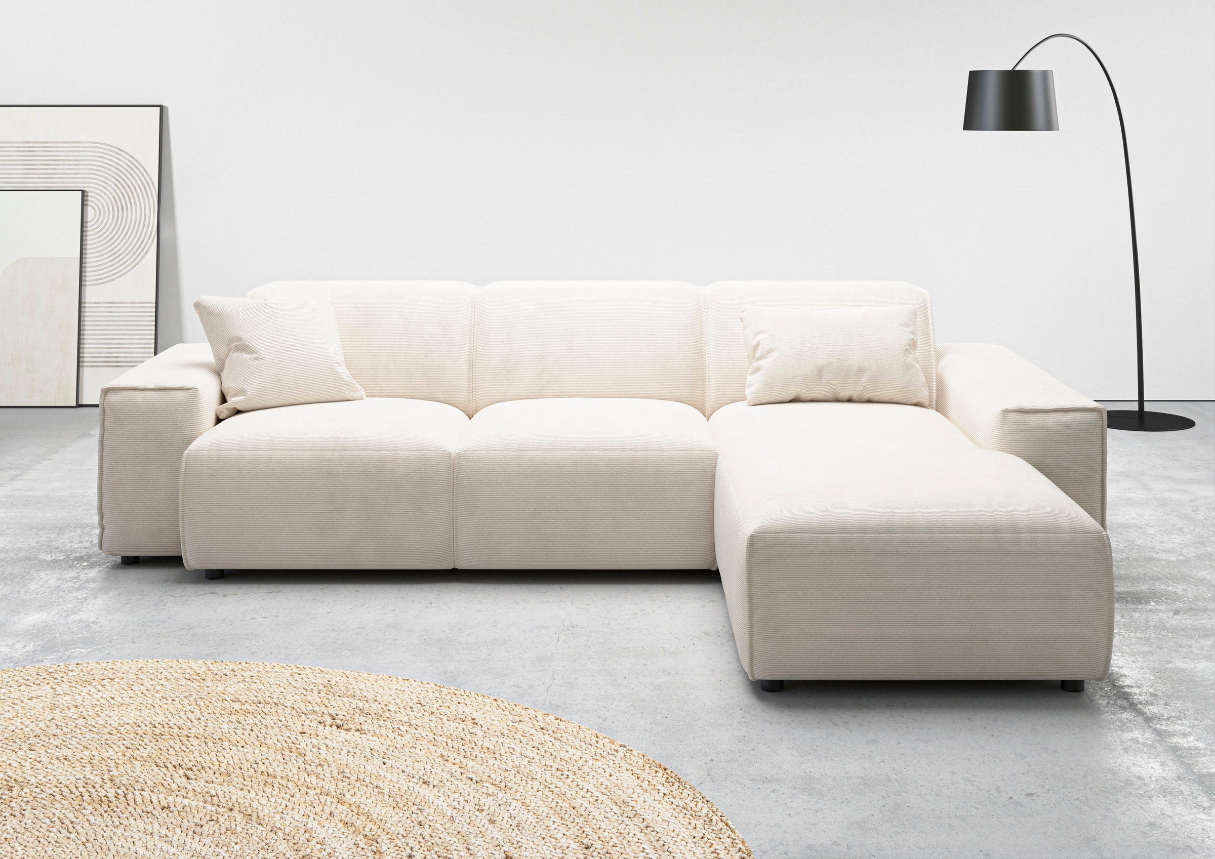 andas Ecksofa »Glimminge L-Form auch in Breitcord, Feincord + Easy care-Bez günstig online kaufen