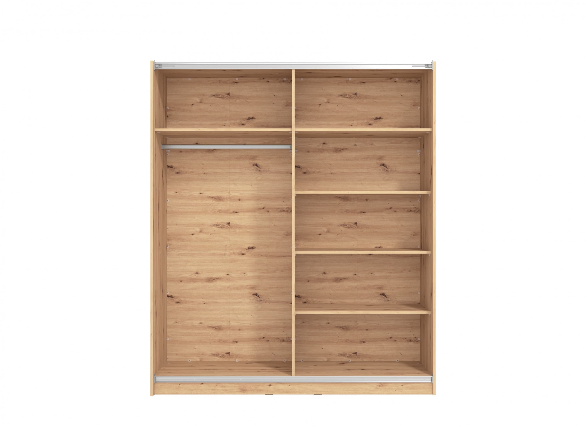 INOSIGN Schwebetürenschrank »Sierra klassischer Kleiderschrank Wäscheschrank 179 oder 217cm breit«, mit kompletter Inneneinteilung, FSC®-zertifizierter Holzwerkstoff