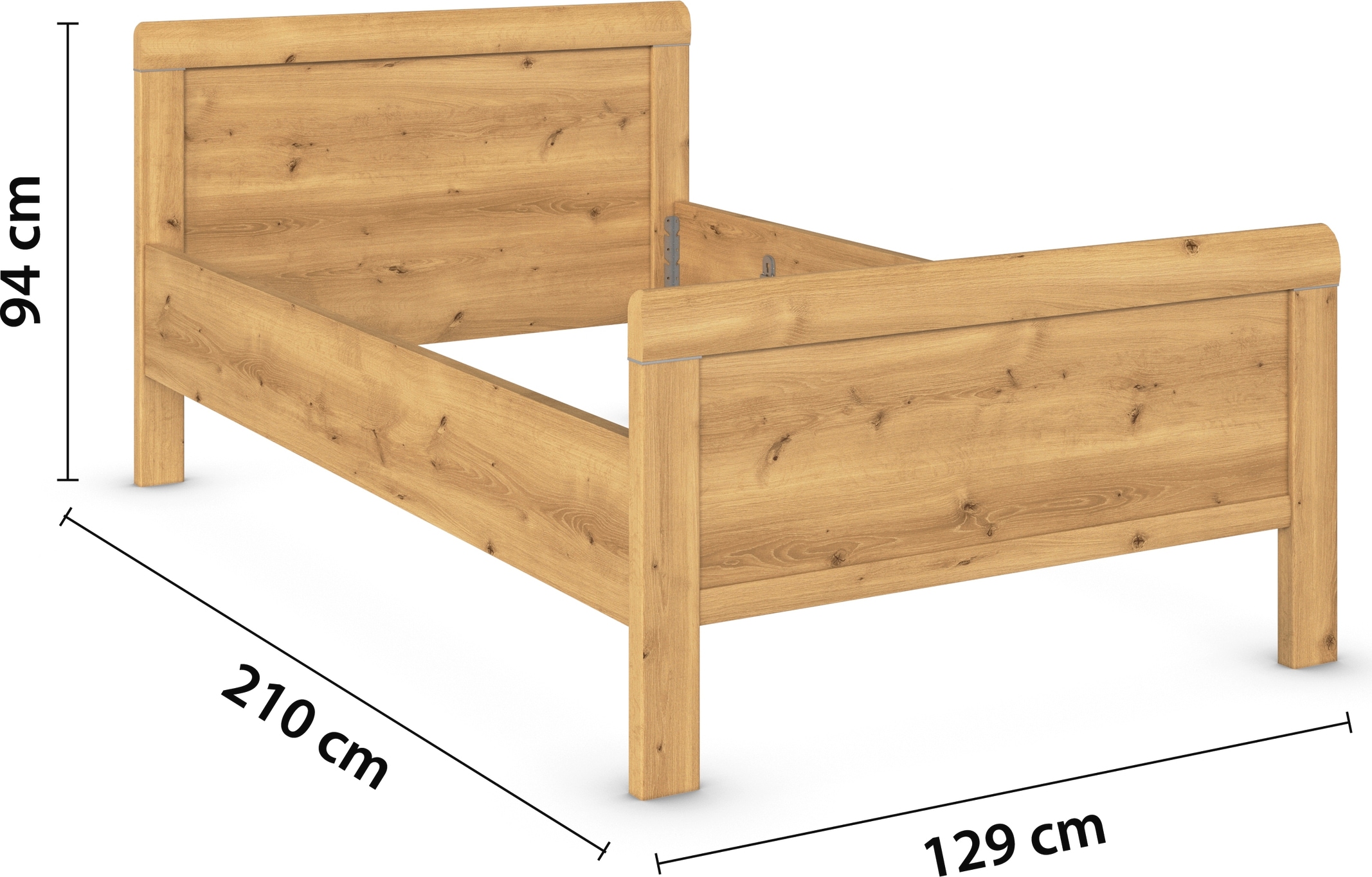 rauch Bett »Bett Einzelbett Stollenbett EVELYN«, in Komforthöhe aus Holzwerkstoff in elegantem Stil MADE IN GERMANY