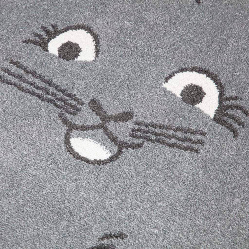 Carpet City Kinderteppich »ANIME894«, Motivform, 11 mm Höhe, Kinderzimmer Teppich Modern mit Mond, Blumen, Wolken, Creme, Multi