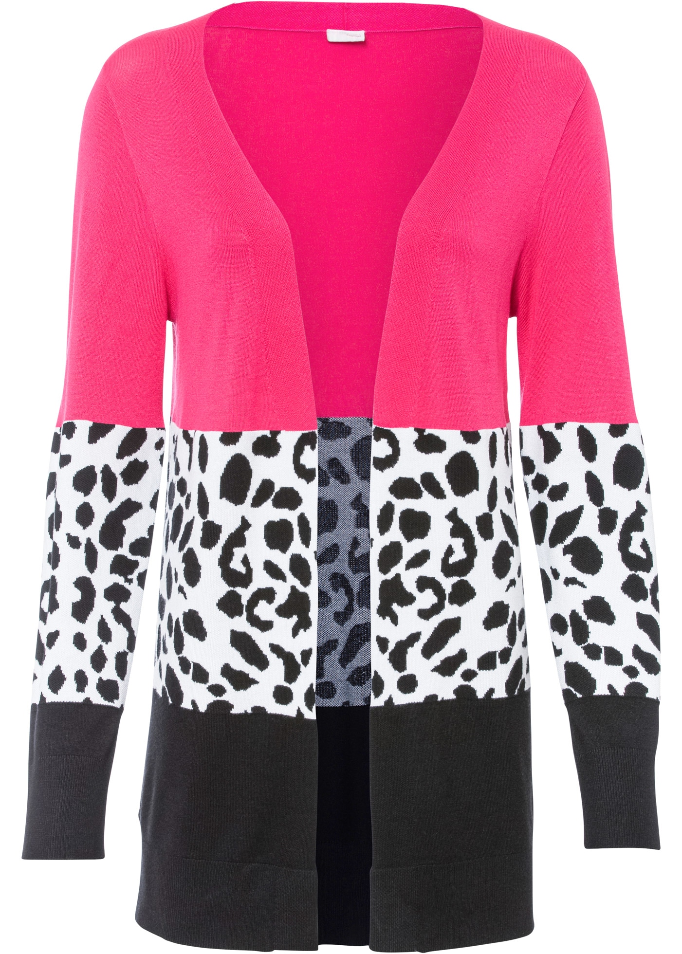 bonprix Longstrickjacke Gerippte Longstrickjacke