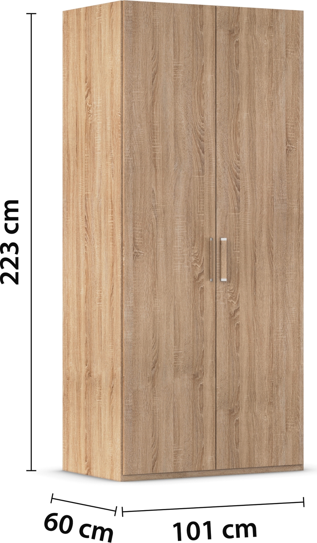 rauch Drehtürenschrank »Kleiderschrank Schrank Garderobe Schlafzimmerschrank EVELYN«, (in 2 Höhen 197 oder 210 cm erhältlich), in elegantem Stil, viel Stauraum 4 Breiten und 2 Höhen MADE IN GERMANY