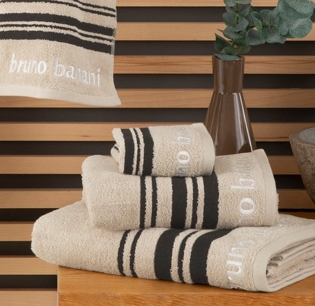 Bruno Banani Handtuch Set »Daniel«, aus Markenlogo, Streifen-Bordüre bestellen 5 Walkfrottee, 100% im & Online-Shop Handtücher Set, tlg., Baumwolle