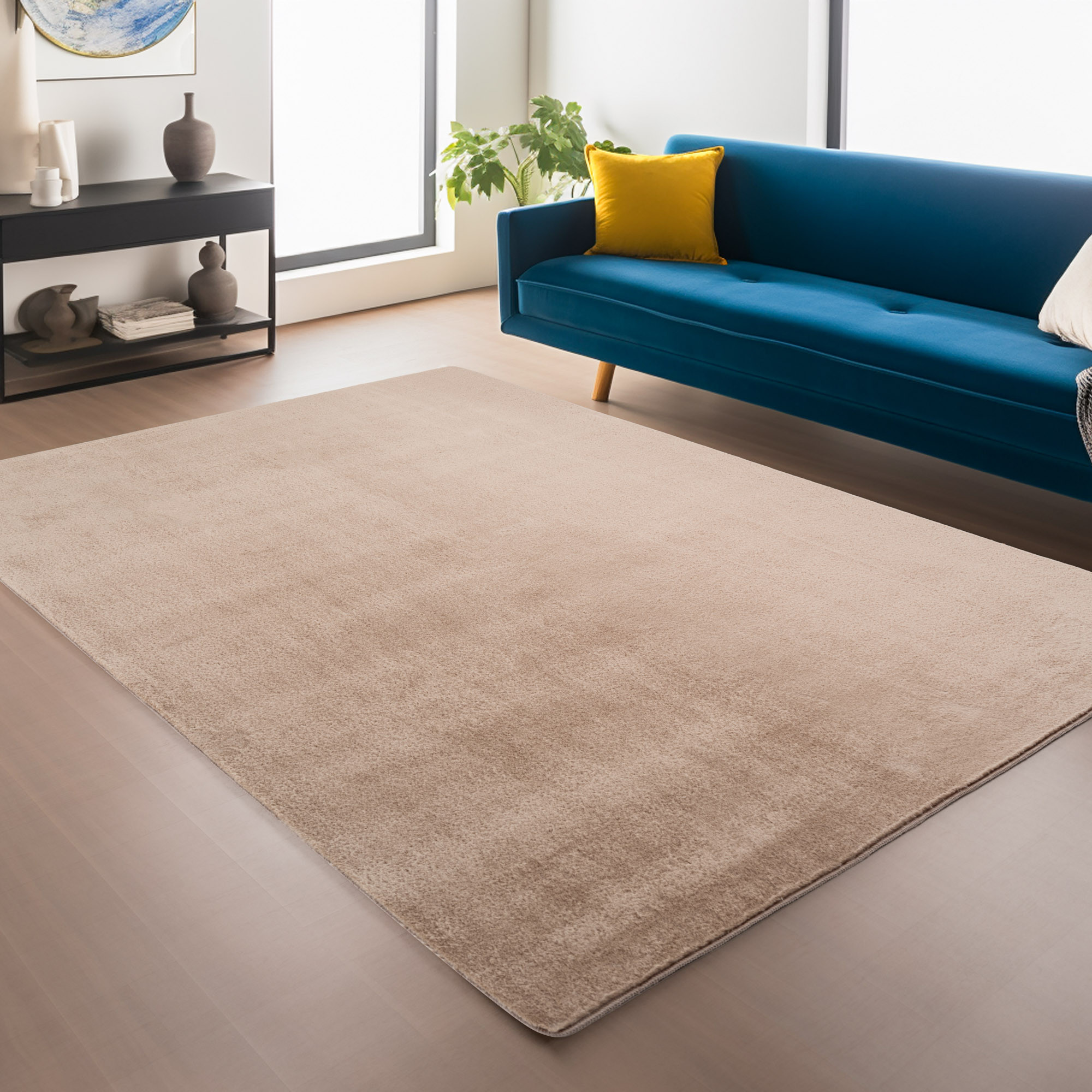 Ayyildiz Teppiche Teppich »Joy 1400« Rechteckig 11 Mm Höhe Auch Läufer, Uni Kurzflor, Wohnzimmer, Kinderzimmer