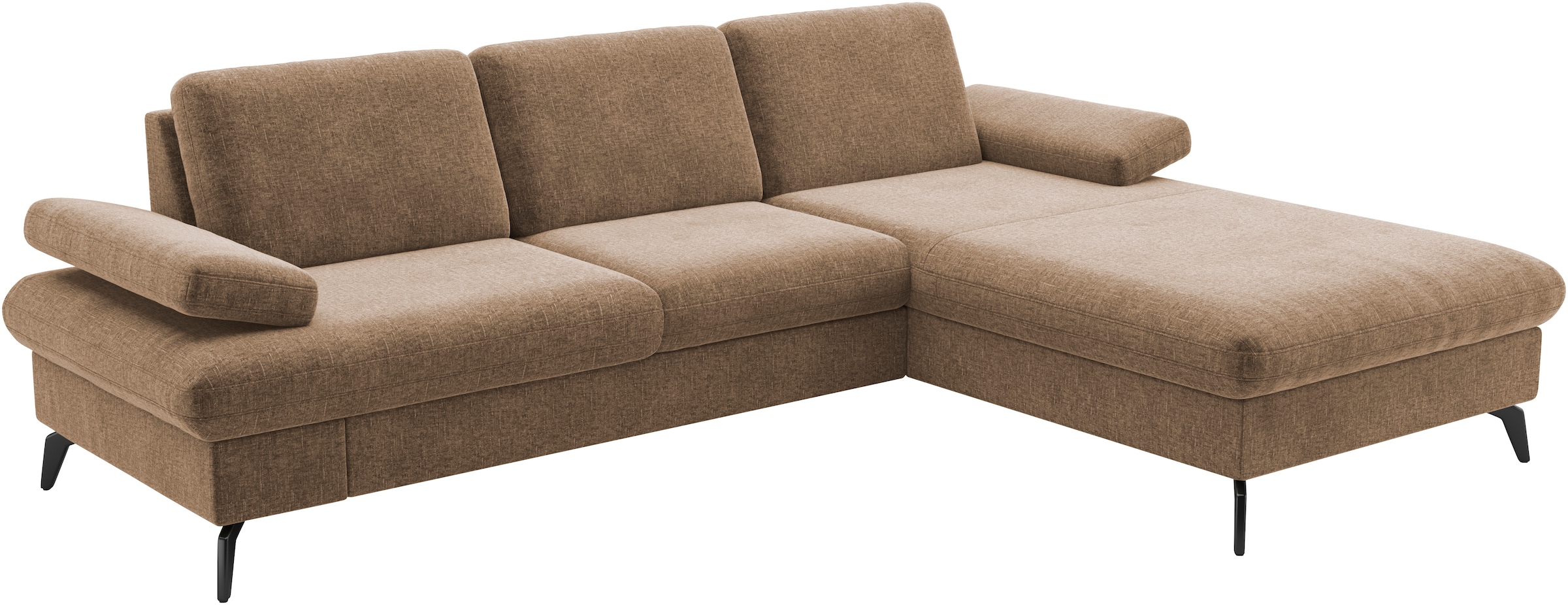 sit&more Ecksofa »Morris Jubi L-Form, B: 247 cm«, mit Armteilfunktion & 1 Zierkissen, optional Bettfunktion