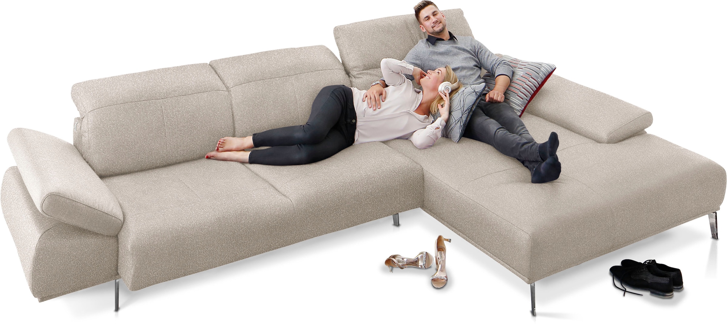 W.SCHILLIG Ecksofa "levi, Designsofa, elegant und zeitlos, bequem, L-Form", günstig online kaufen