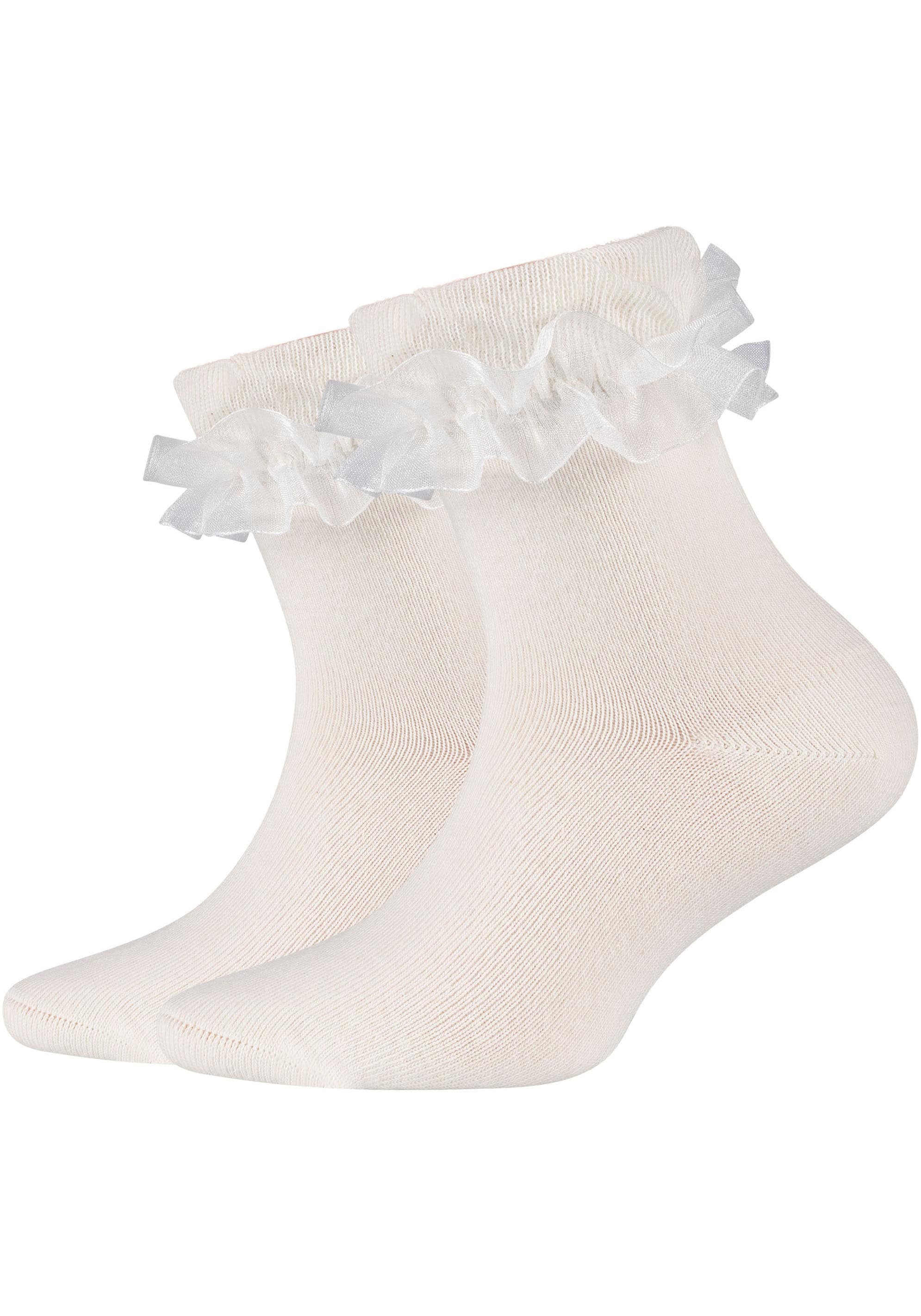 Camano Socken »ca-soft« 4 Stk. tlg. mit romantischem Rüschendesign