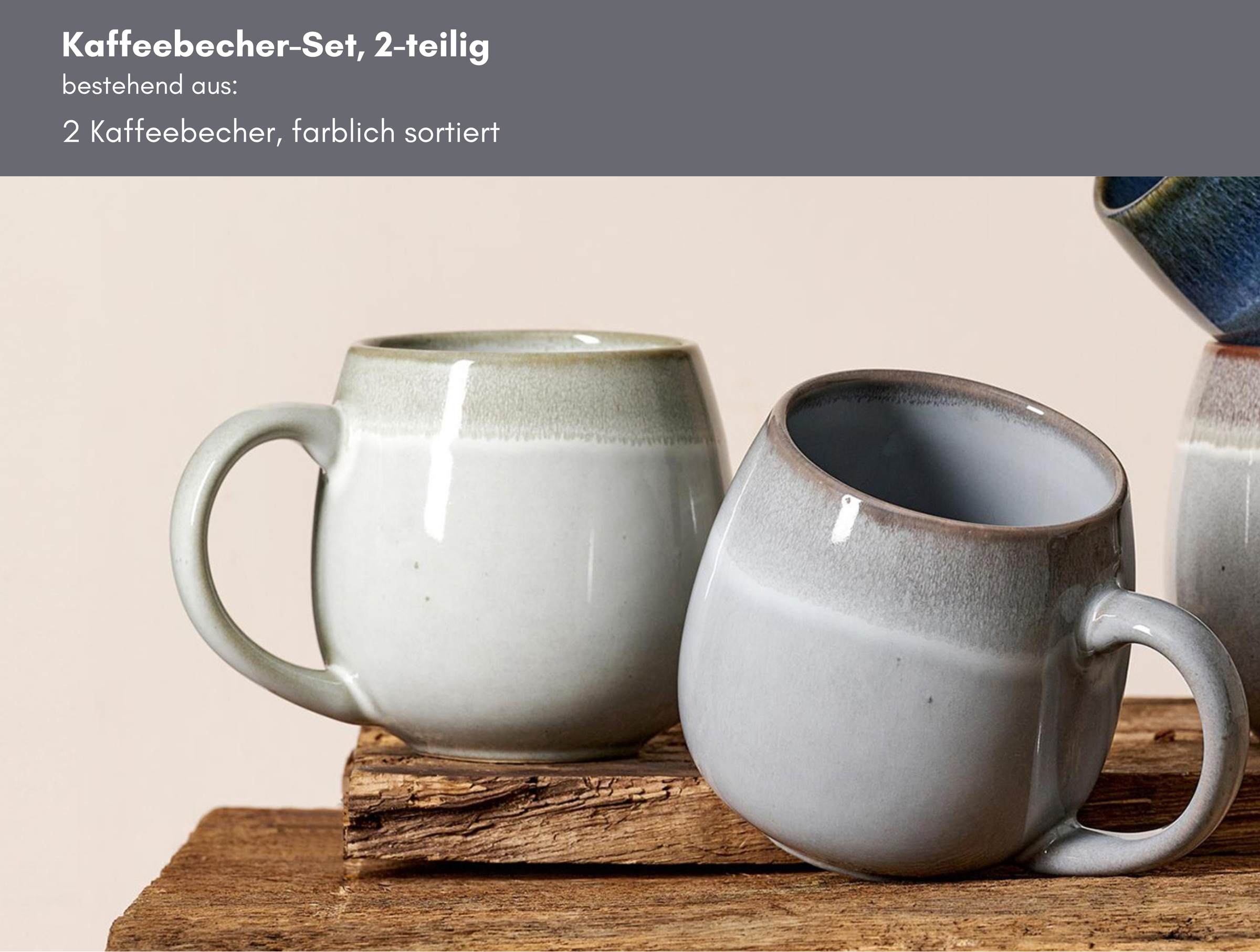 Ritzenhoff & Breker Becher »Hygge«, (Set, 2 tlg.), 2-teilig, Reaktivglasur, günstig online kaufen