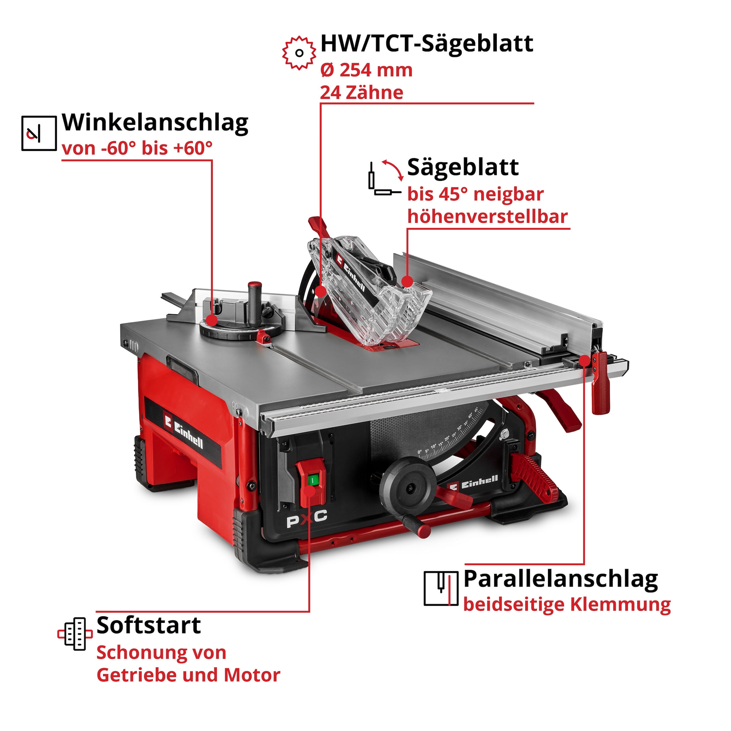 Einhell Akku-Tischkreissäge »TE-TS 36/10 T Li-Solo« ohne Akku und Ladegerät