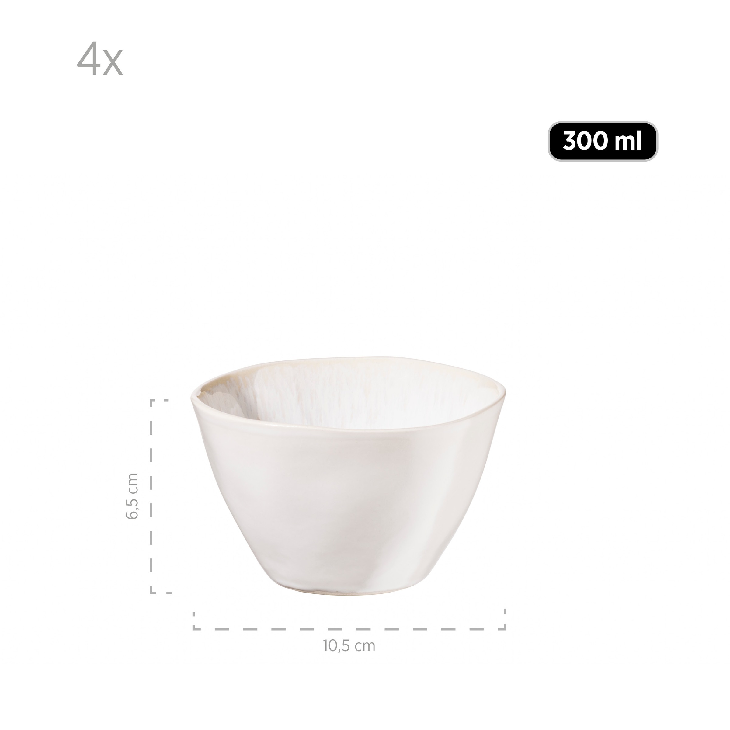 MÄSER Salatschüssel »FROZEN, Salatschüssel-Set, Steinzeug« 9 Stk. aus Steinzeug