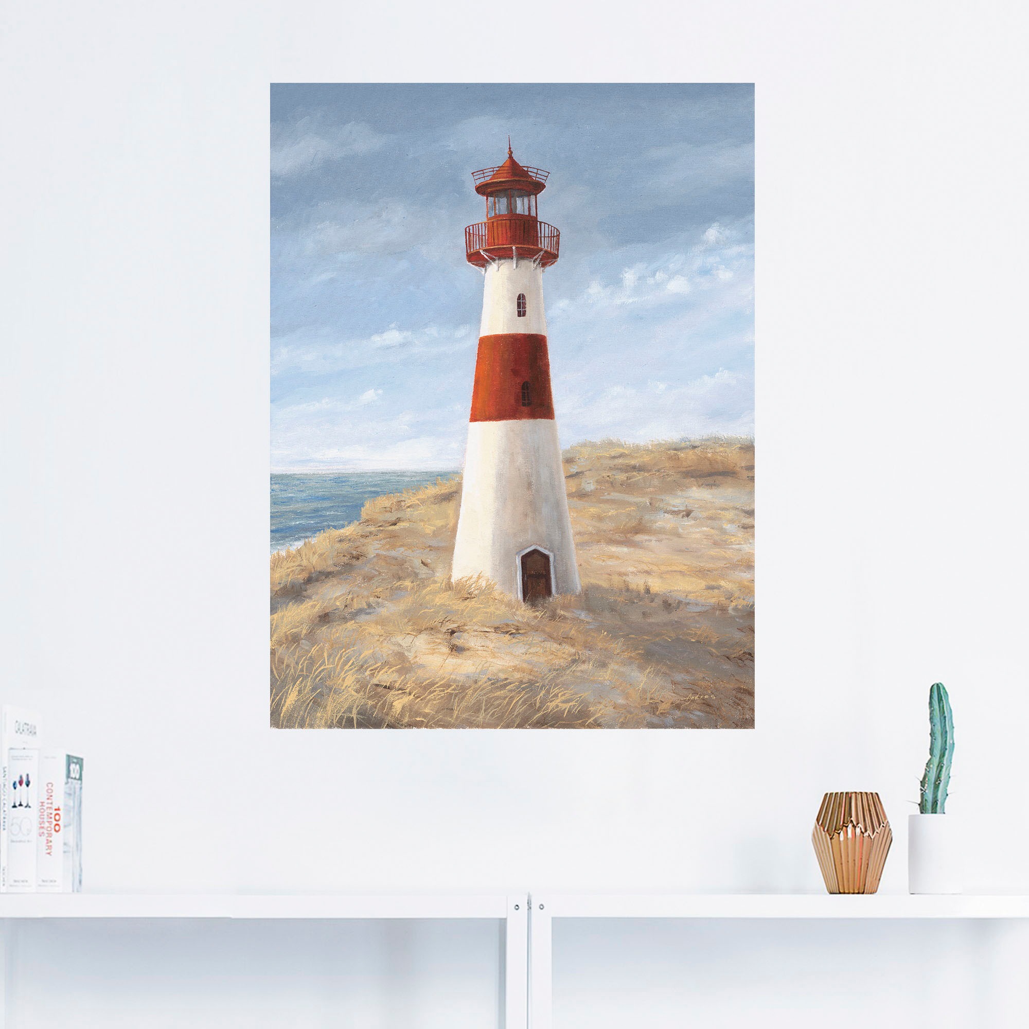 Artland Wandbild »Leuchtturm I«, Gebäude, (1 St.), als Alubild, Outdoorbild, Leinwandbild, Wandaufkleber, versch. Größen