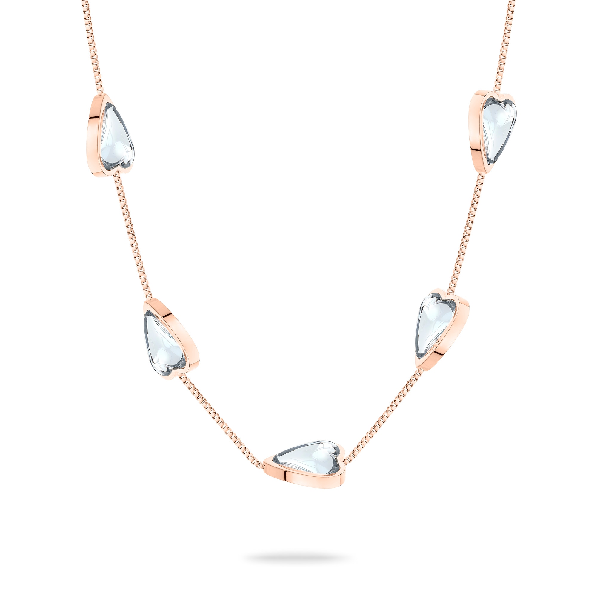 Liebeskind Berlin Edelstahlkette »Schmuck Geschenk Halskette Glass Heart« mit Glasstein