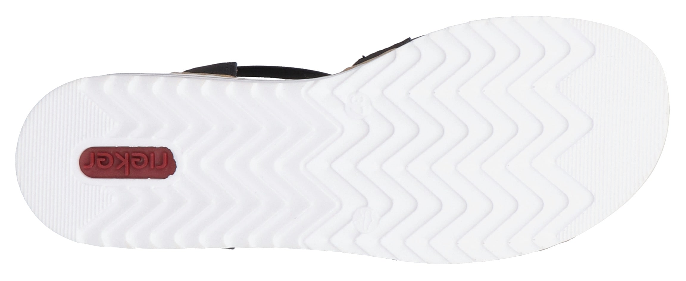 Rieker Keilsandalette  , Sommerschuh, Sandale, Keilabsatz, mit Gummizüge für guten Sitz