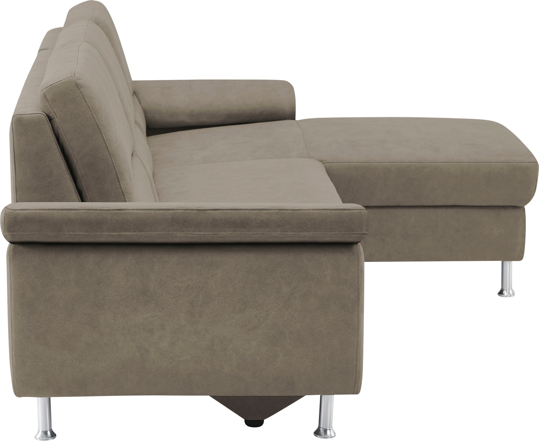 CALIZZA INTERIORS Ecksofa »Onyx L-Form«, Recamiere links oder rechts, wahlweise mit Bettfunktion, Breite 270 cm