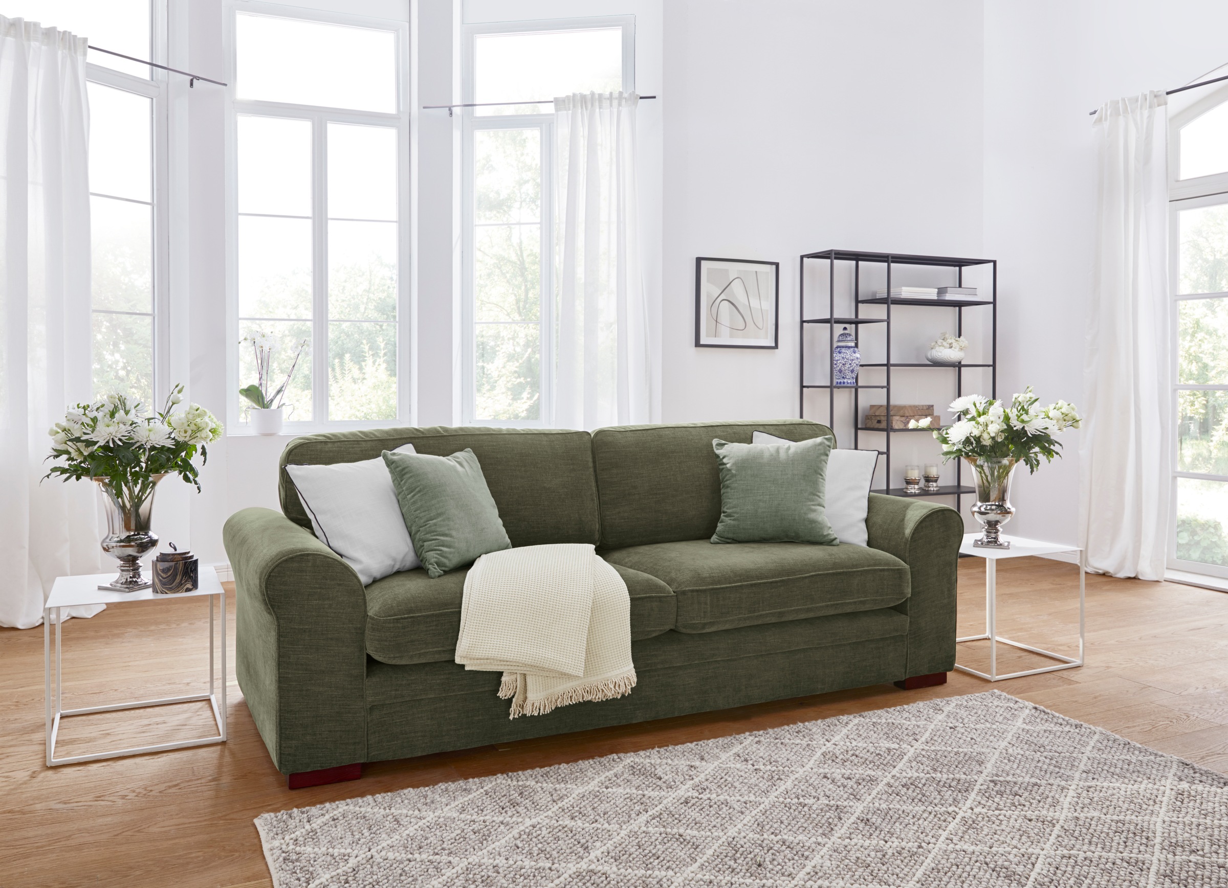 Home affaire "Broughton" weicher Sitzkomfort, incl. 2 Zierkissen, Keder günstig online kaufen